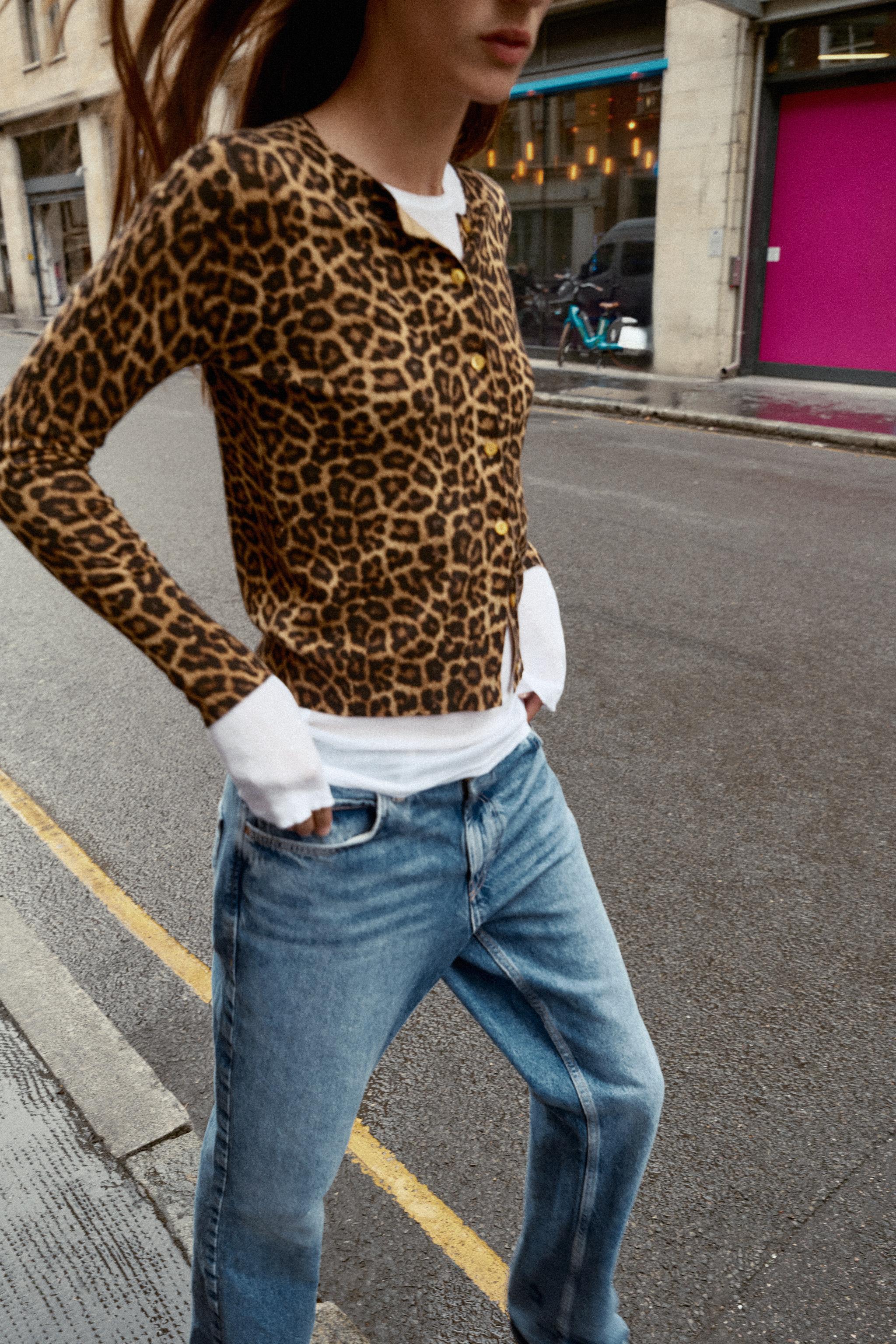 ANIMAL PRINT CARDIGAN