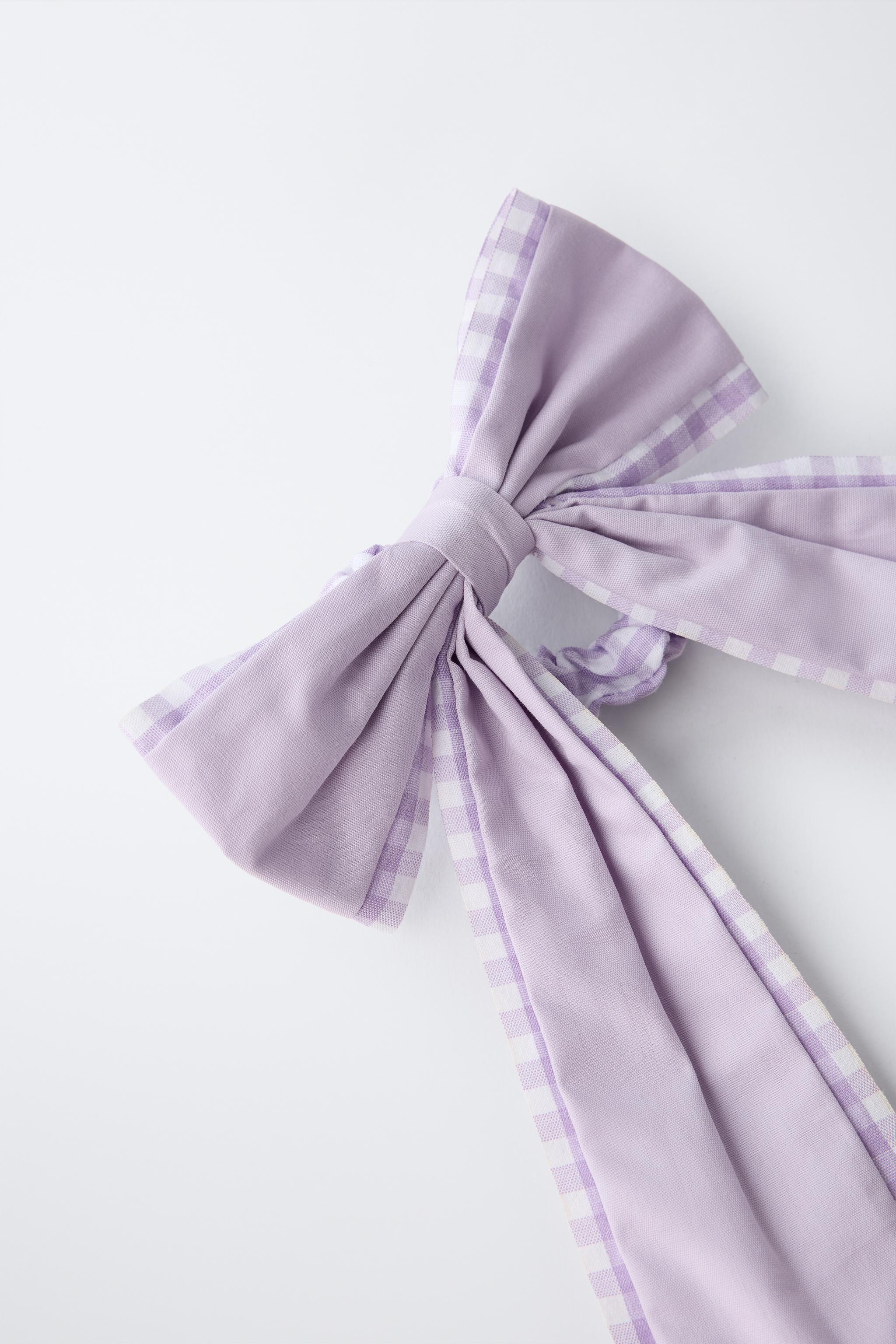 GINGHAM BOW HAIR TIE