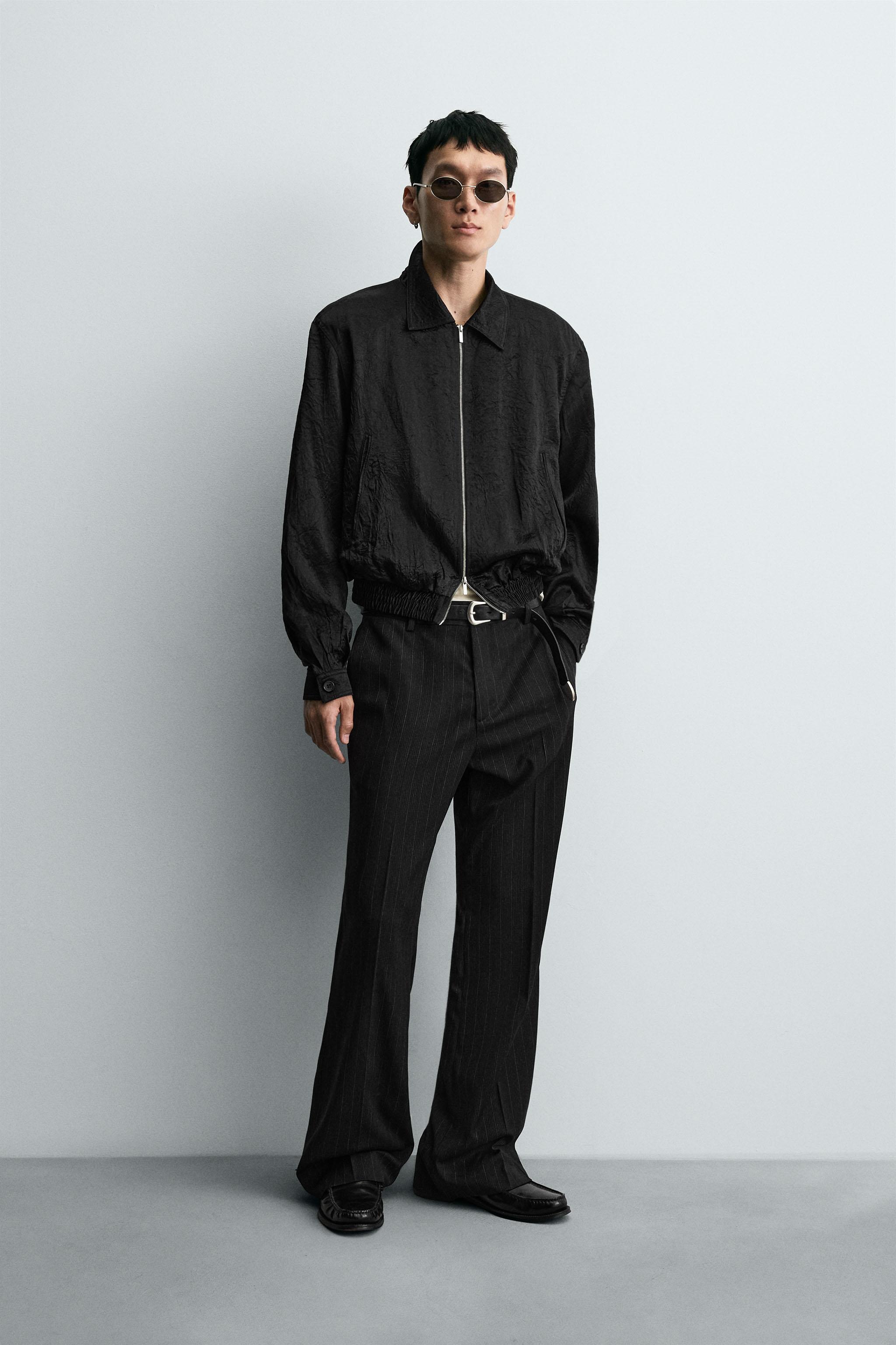 SHOULDER PAD BOMBER JACKET