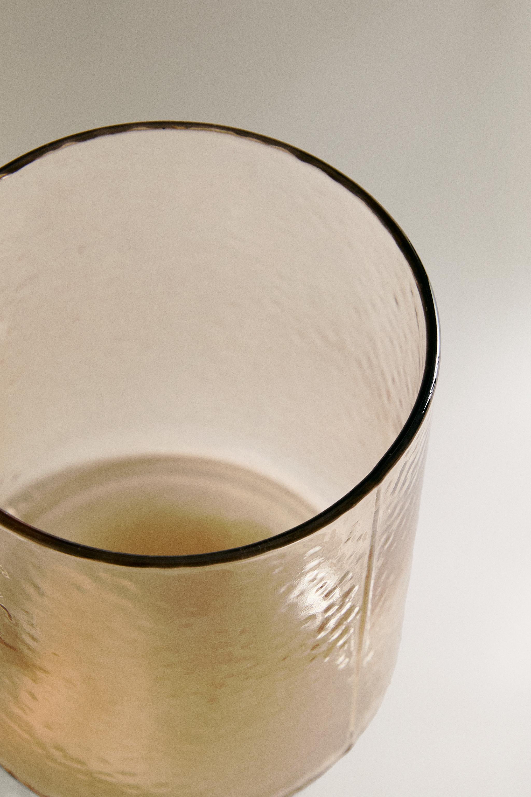 HAMMERED GLASS TUMBLER