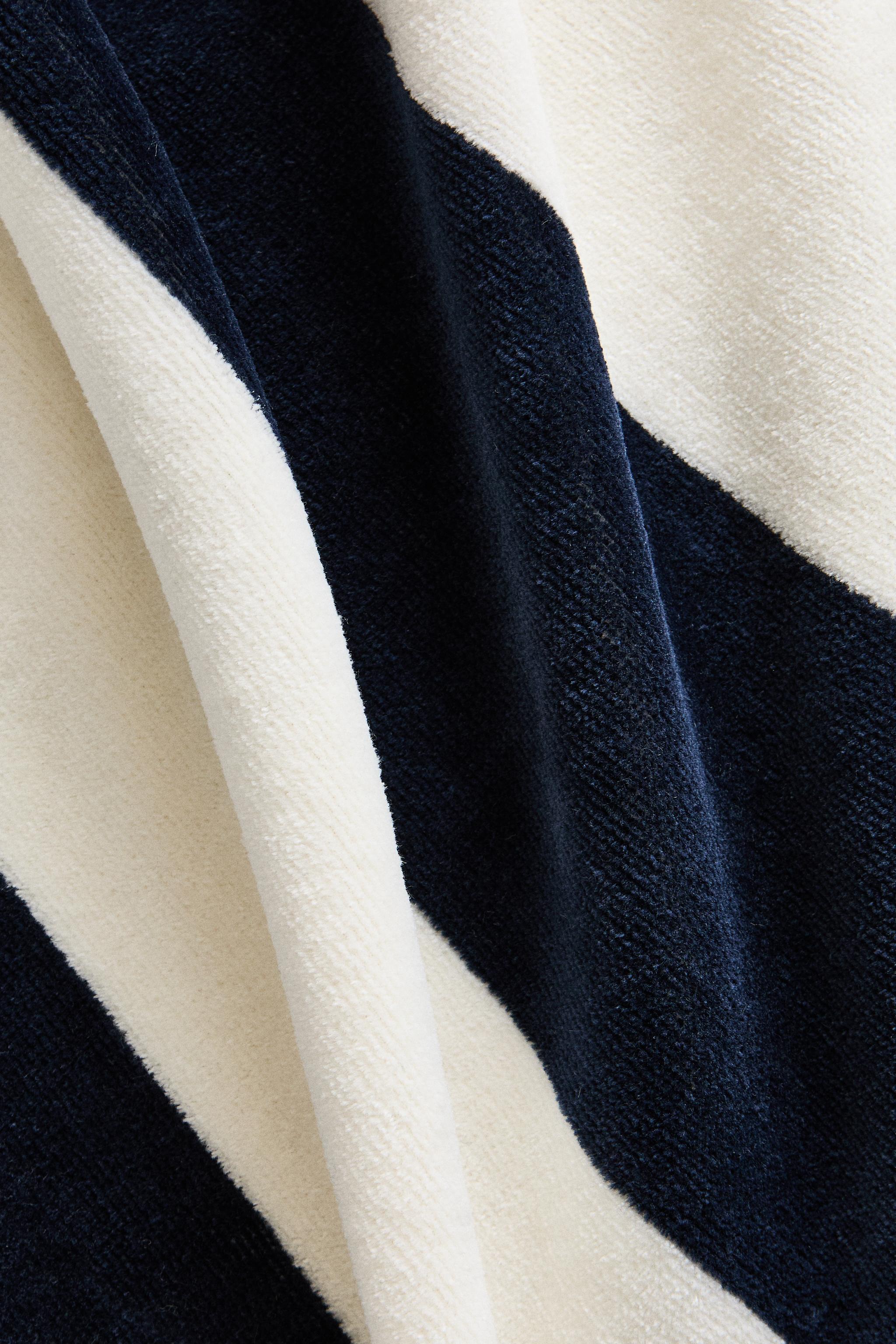 WIDE STRIPE VELOUR BEACH TOWEL