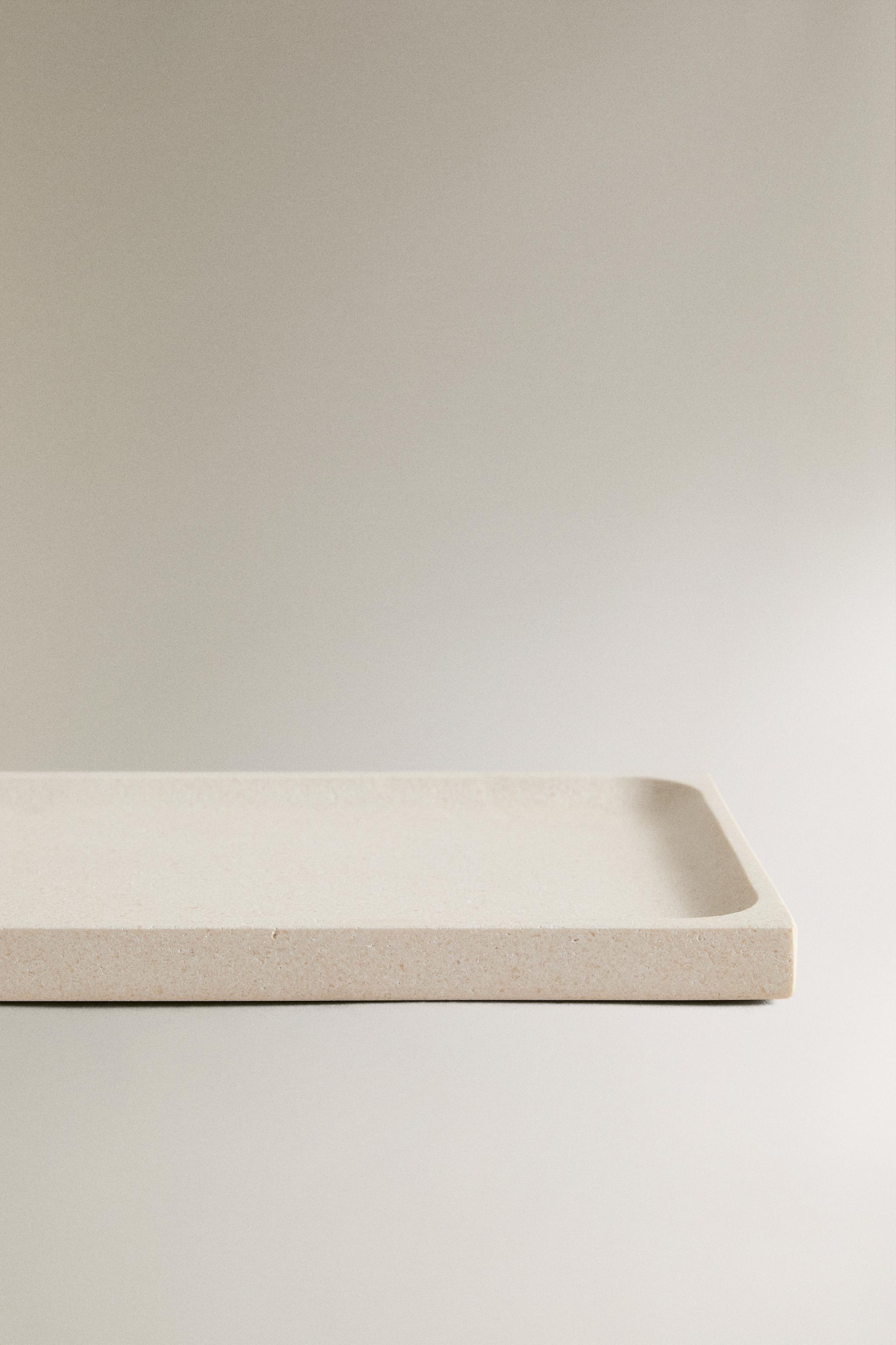 WHITE MARBLE BATHROOM TRAY