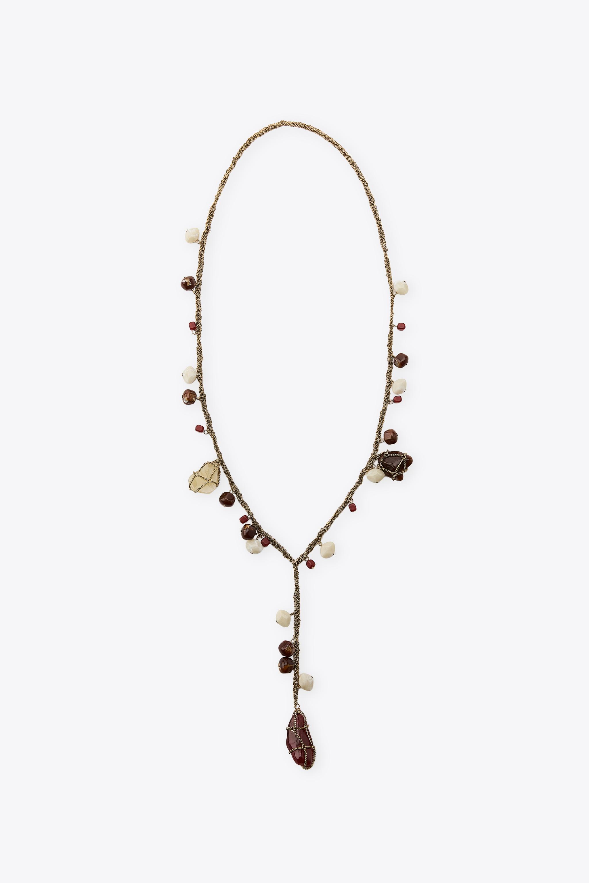 CHAIN AND STONE NECKLACE