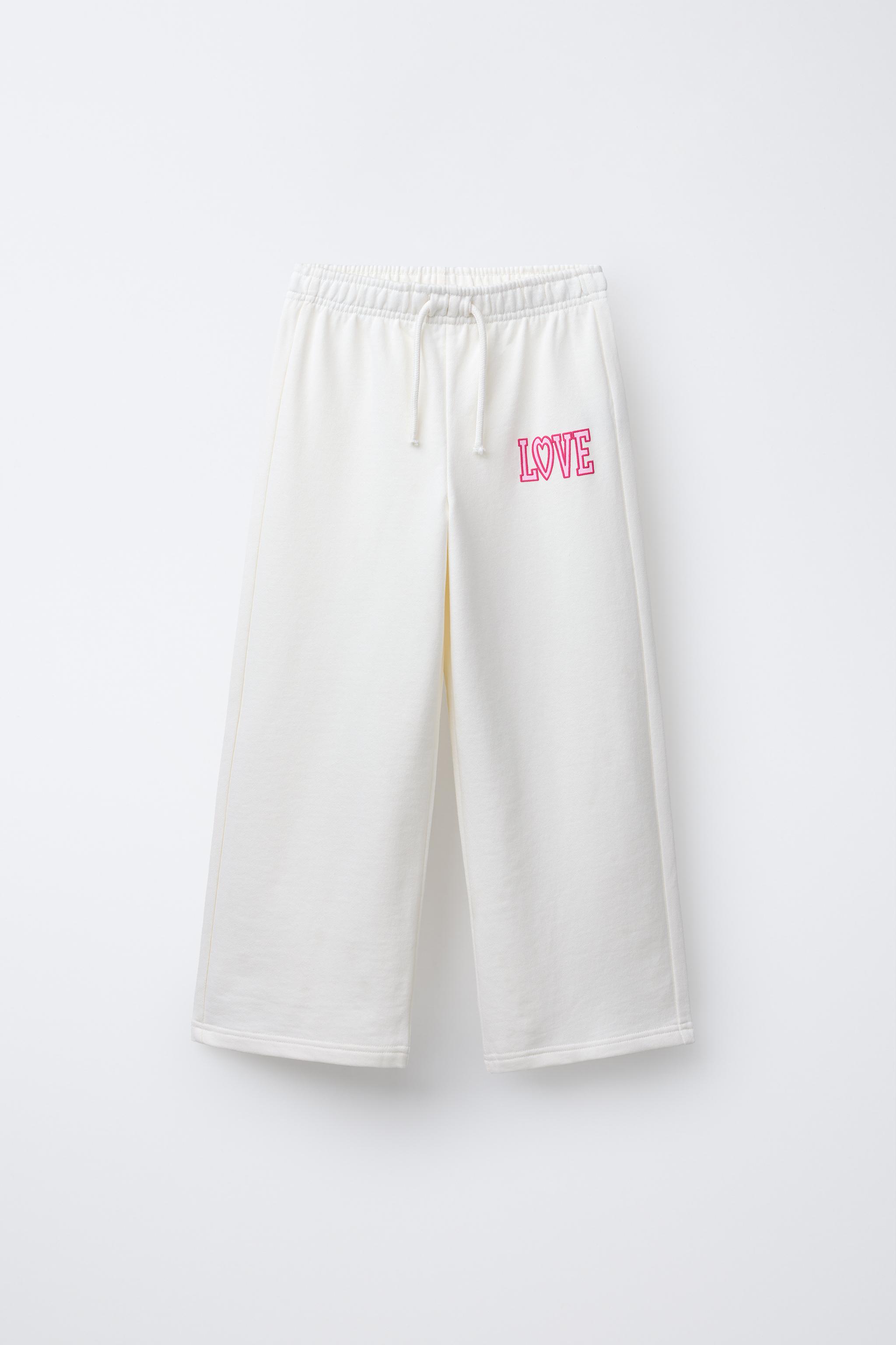 WIDE LEG VARSITY JOGGING PANTS