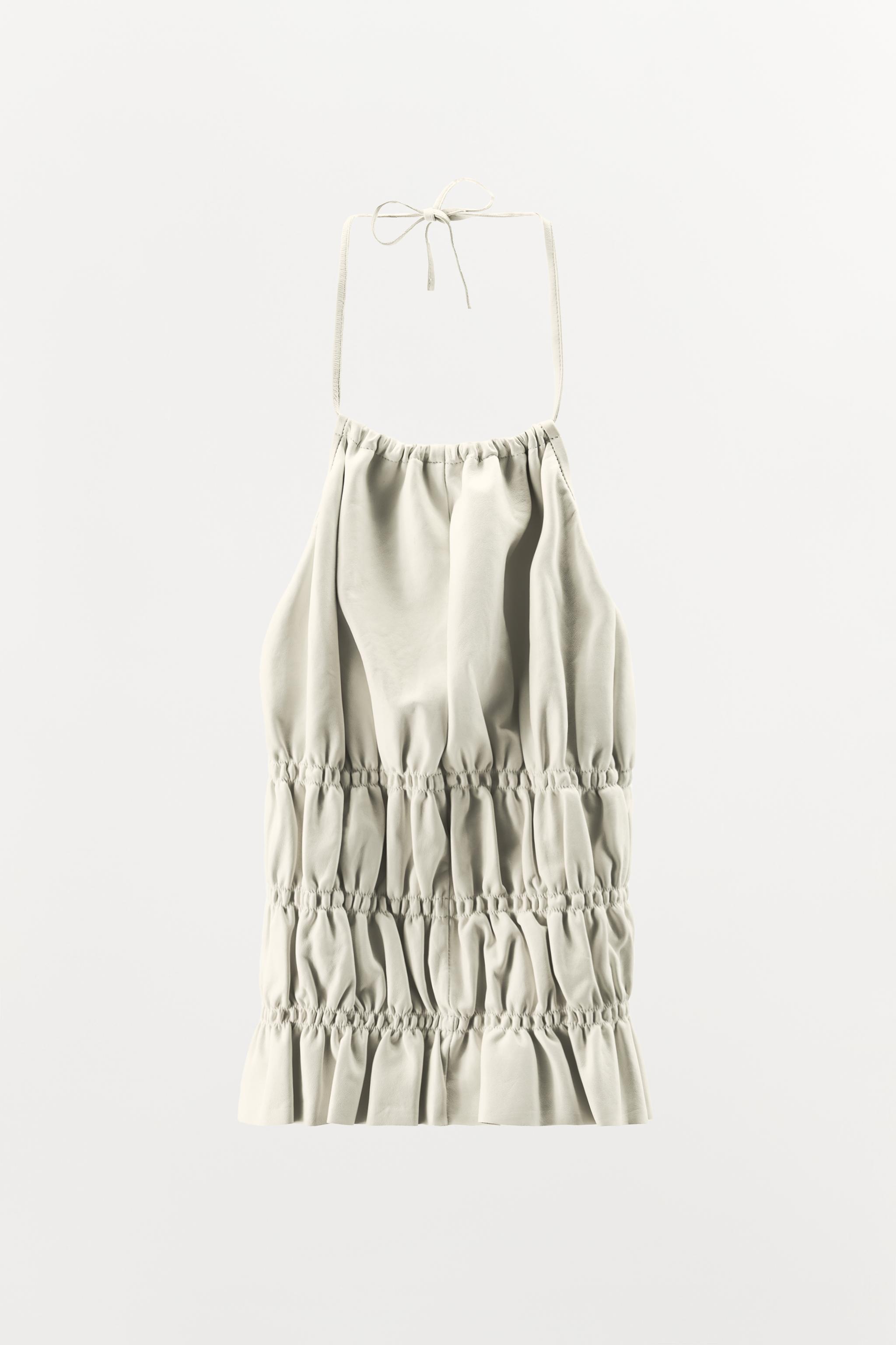 LIMITED EDITION 100% LEATHER HALTER TOP