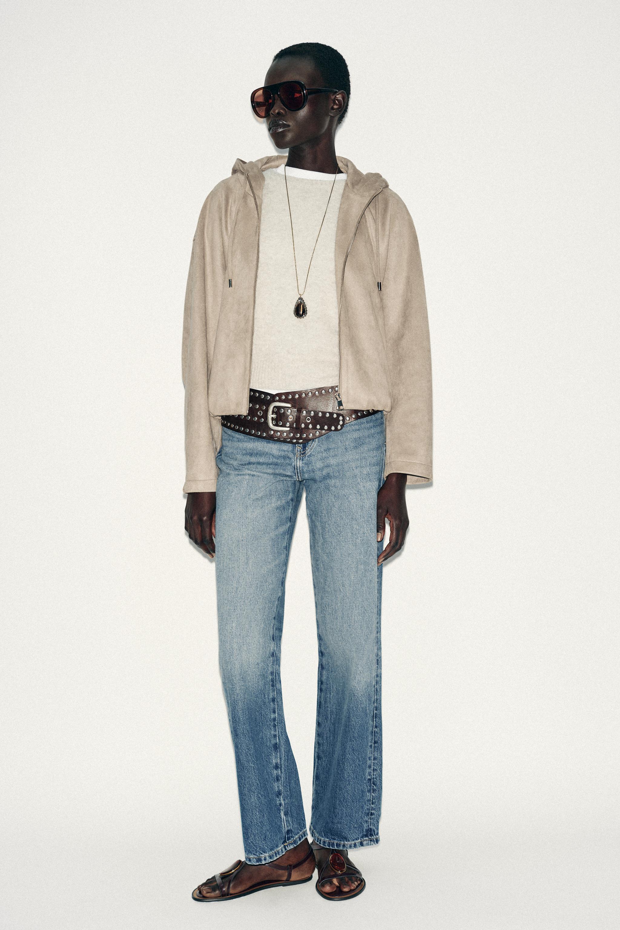 FAUX SUEDE HOODED BOMBER JACKET