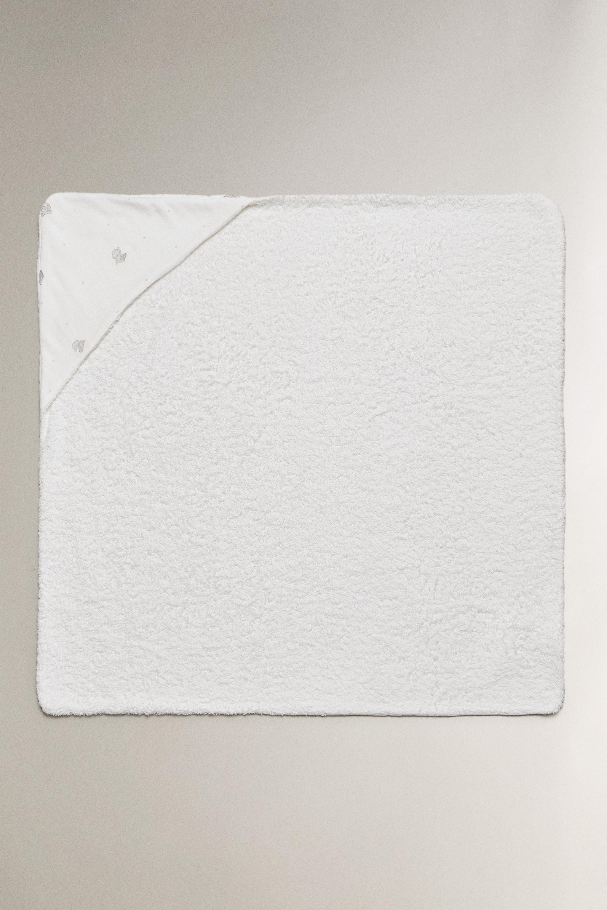 HOODED ELEPHANT BABY BATH TOWEL