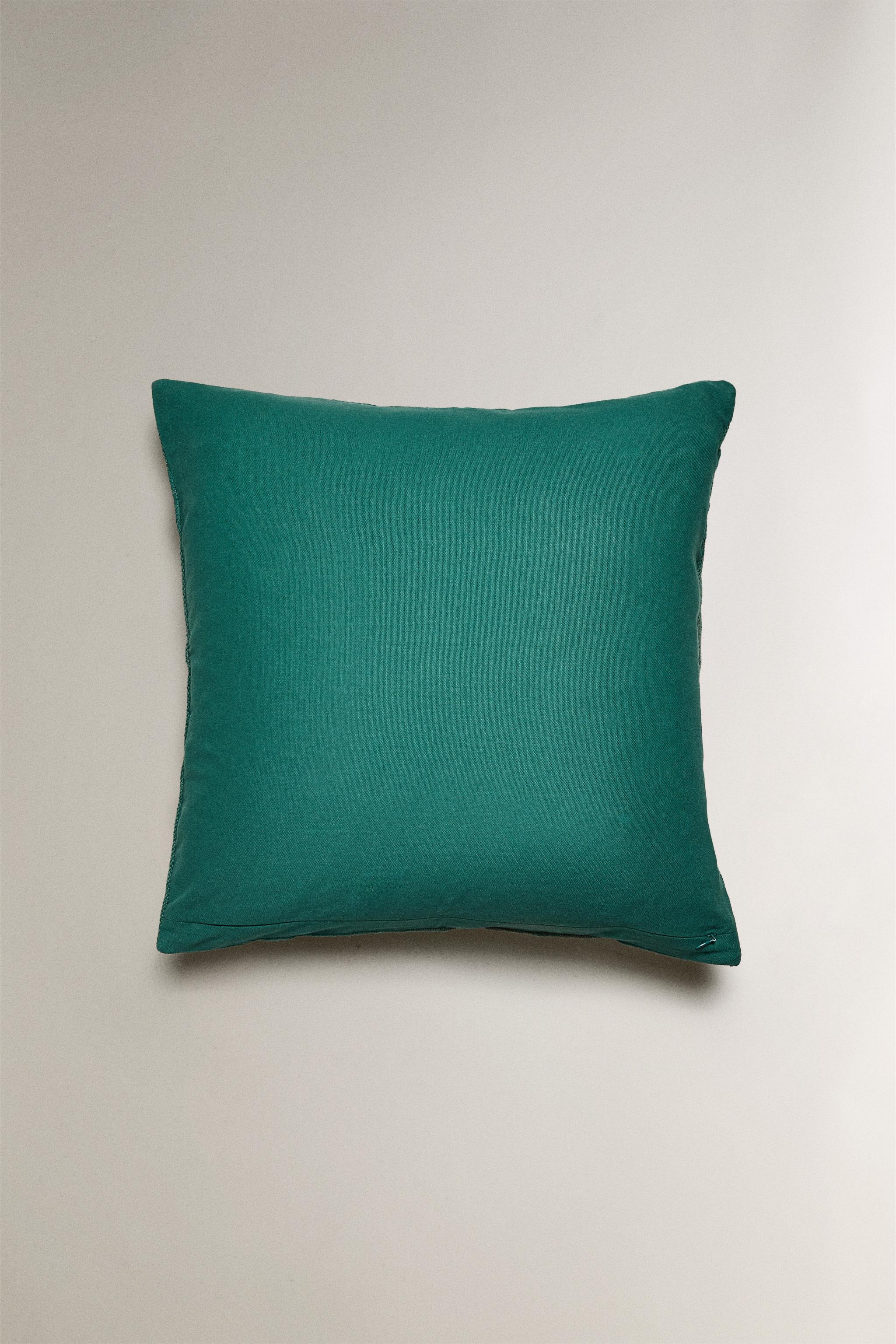 EMBROIDERED THROW PILLOW COVER