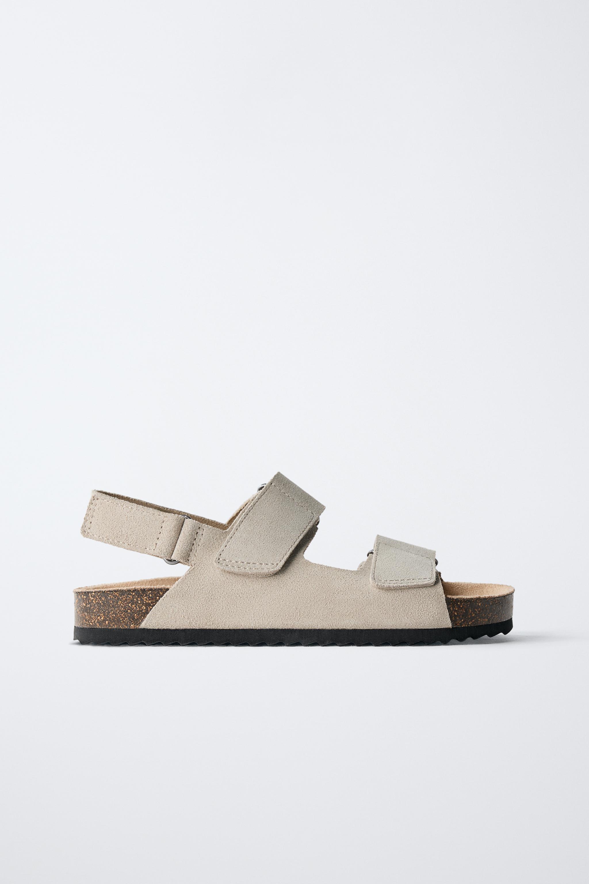TWO STRAP SUEDE SANDALS