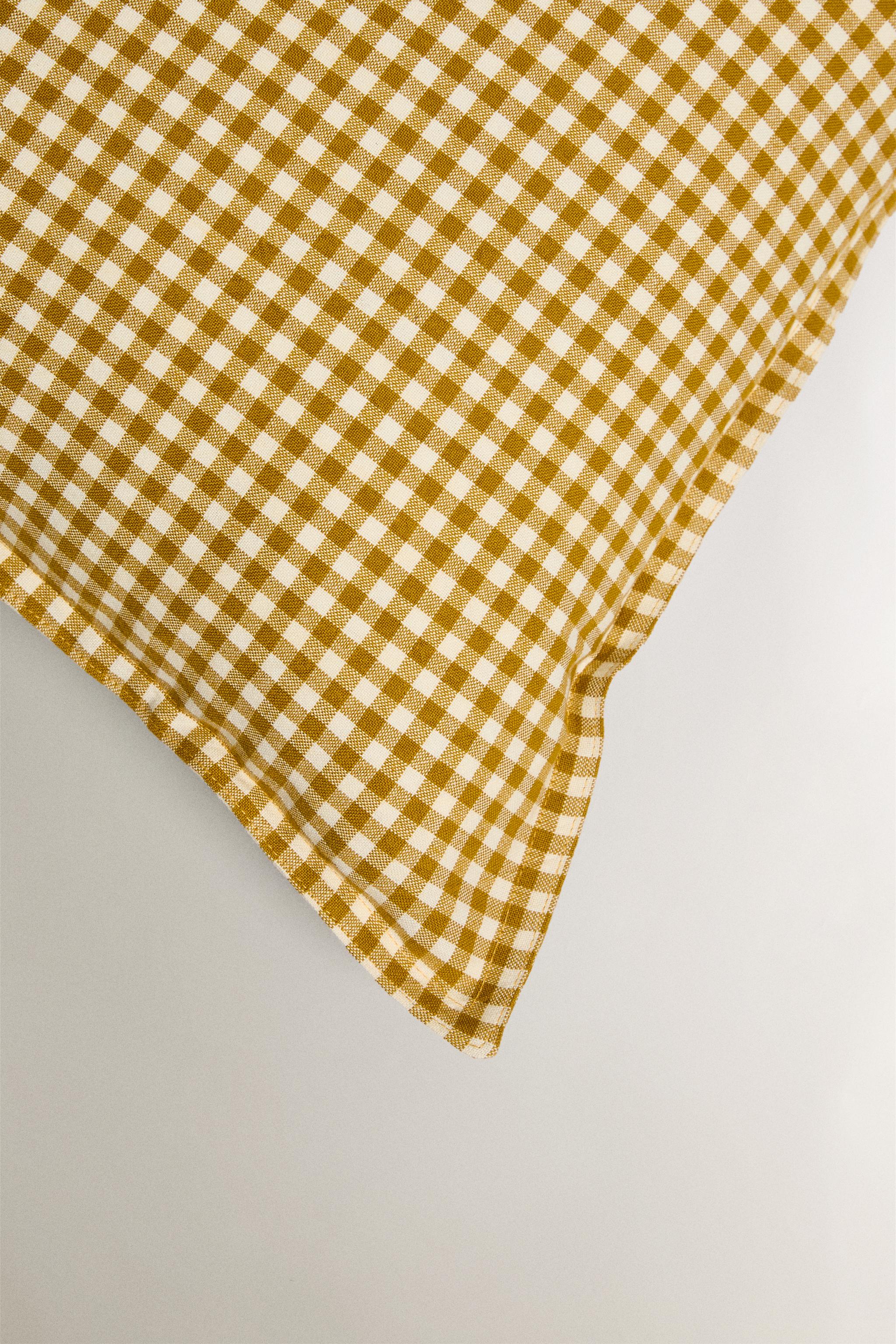 GINGHAM THROW PILLOW COVER