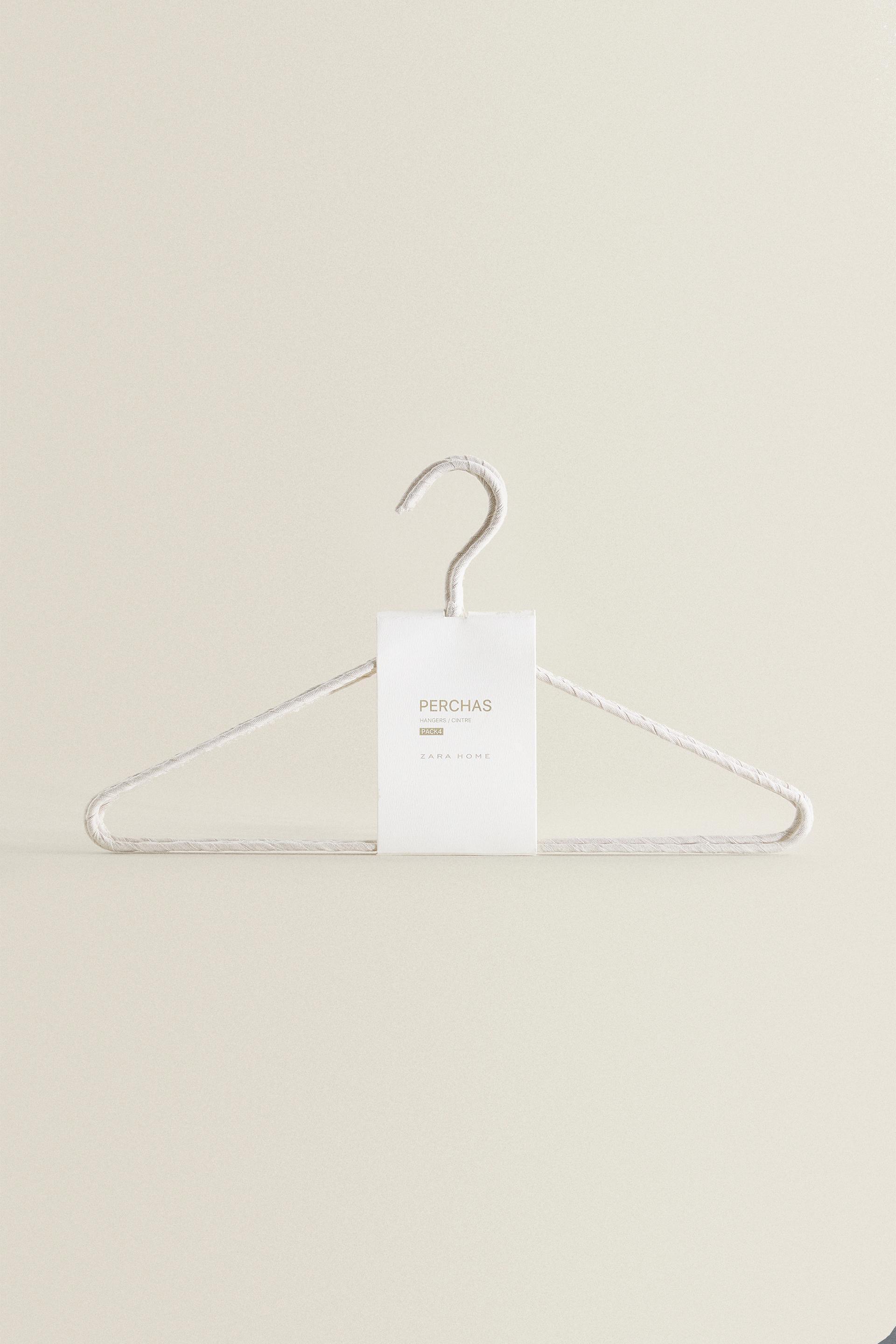 BEIGE COTTON AND LINEN HANGER (PACK OF 4)