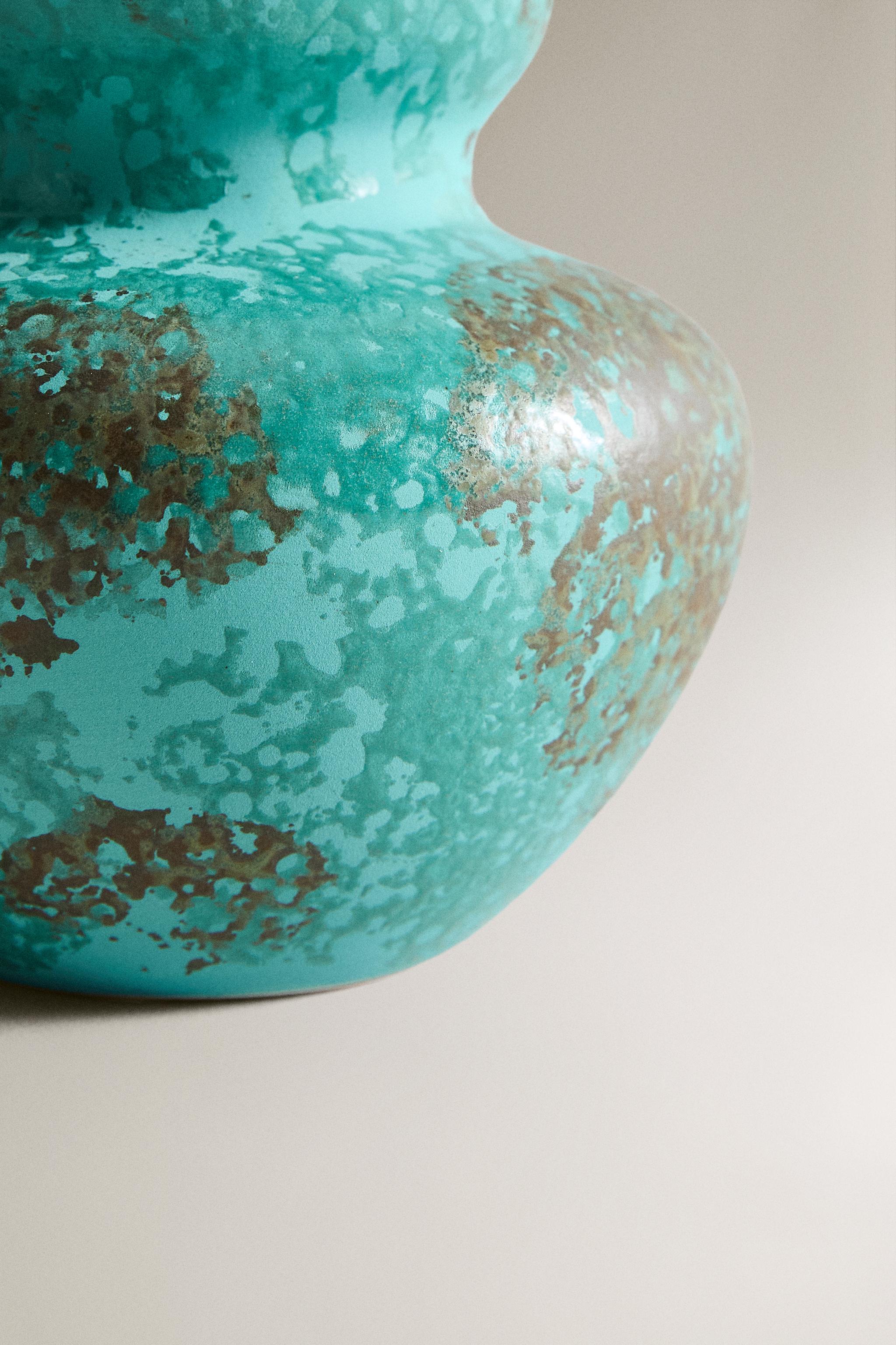 DOUBLE BODY STONEWARE VASE