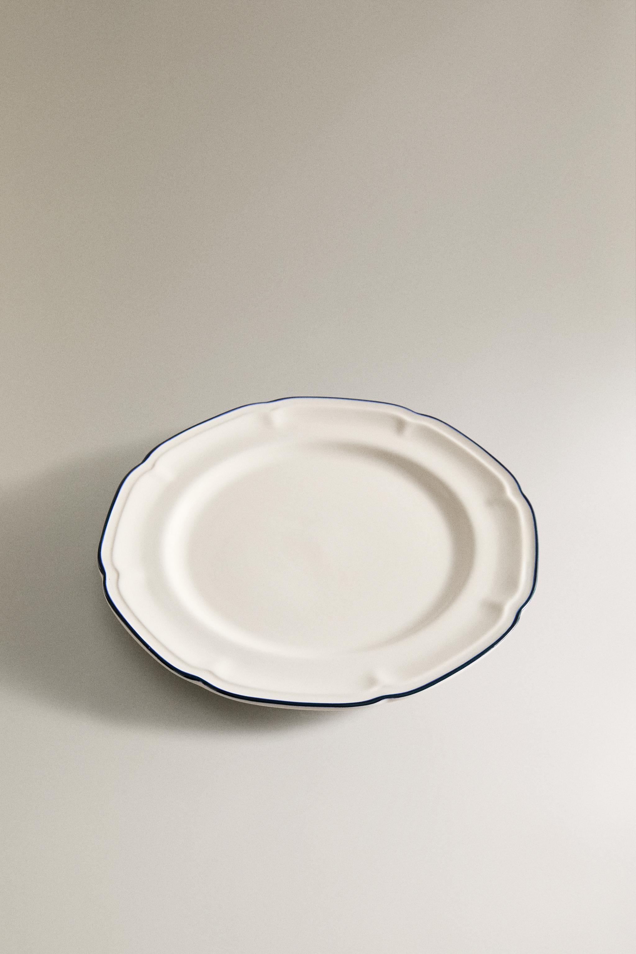 DINNER PLATE WITH CONTRAST RIM