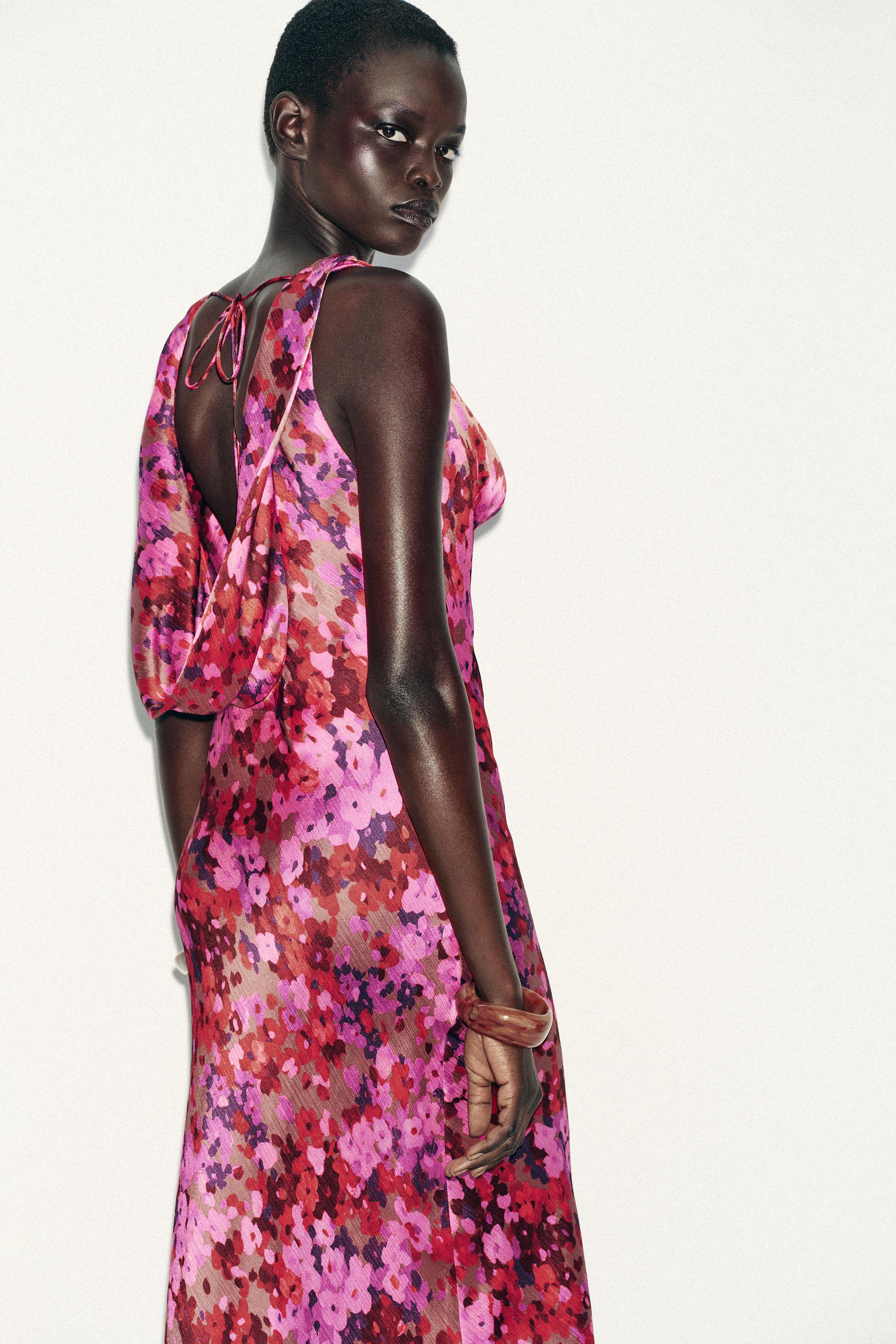 FLORAL PRINT MIDI DRESS