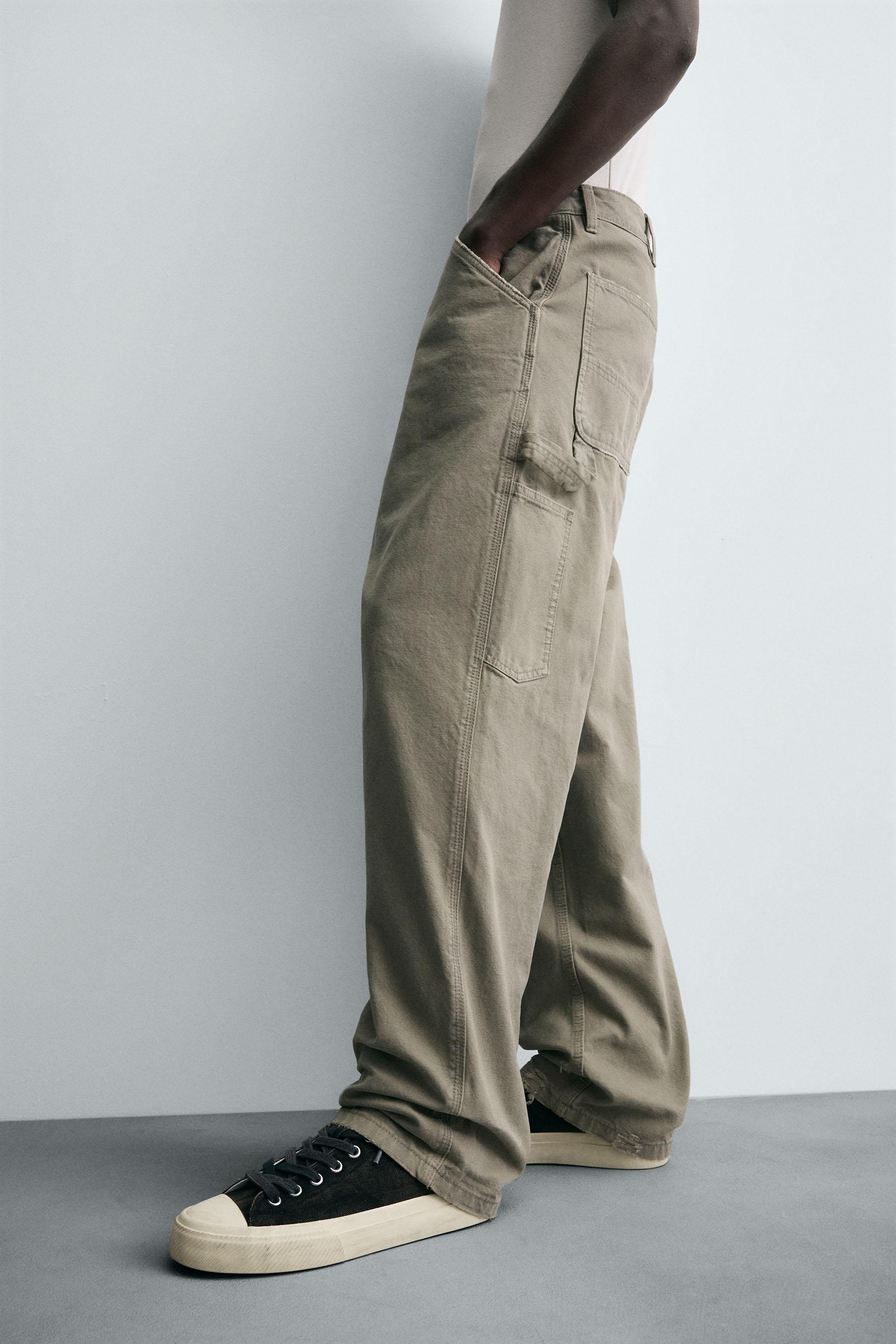 WASHED EFFECT CARPENTER PANTS