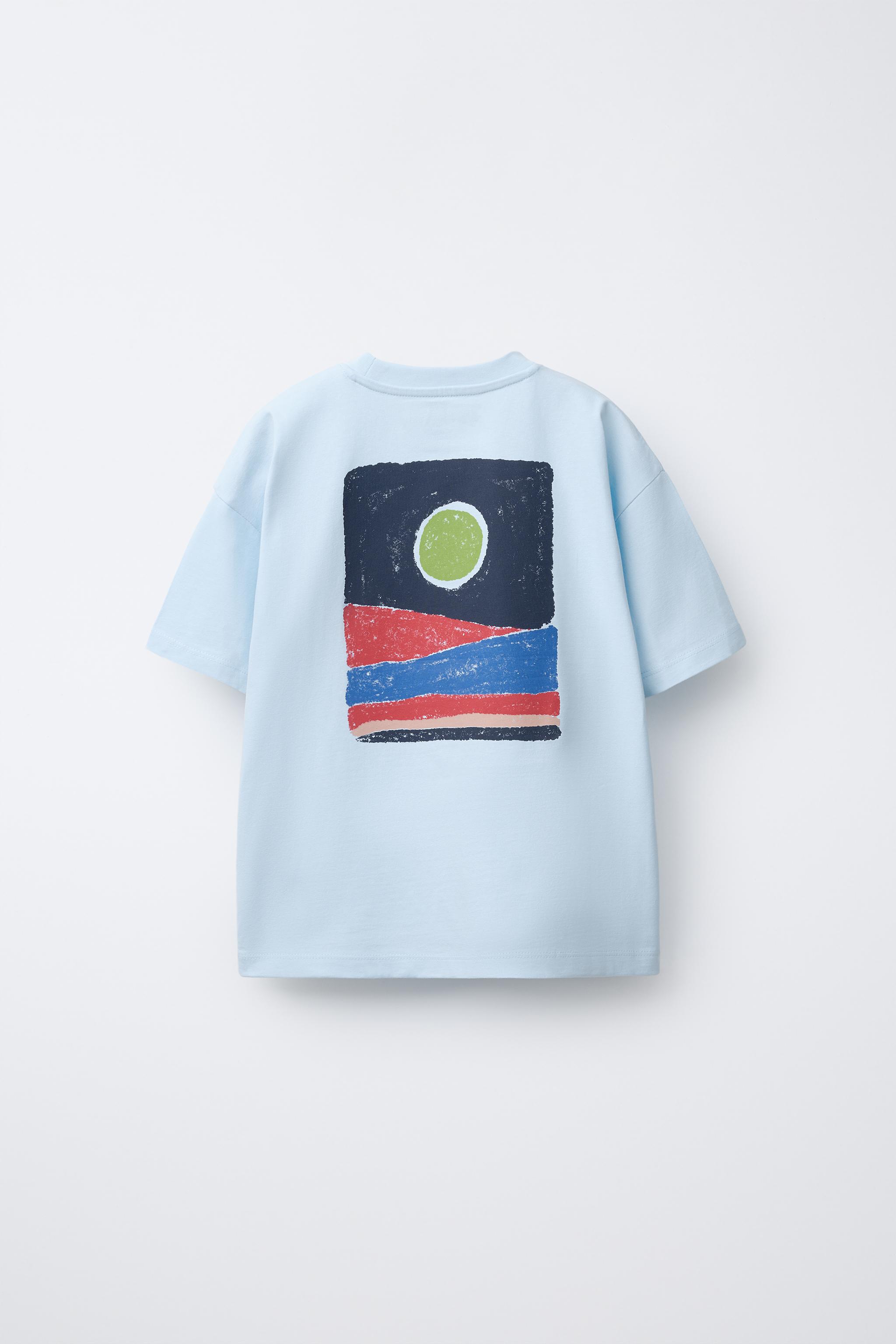 PRINTED AND EMBROIDERED T-SHIRT