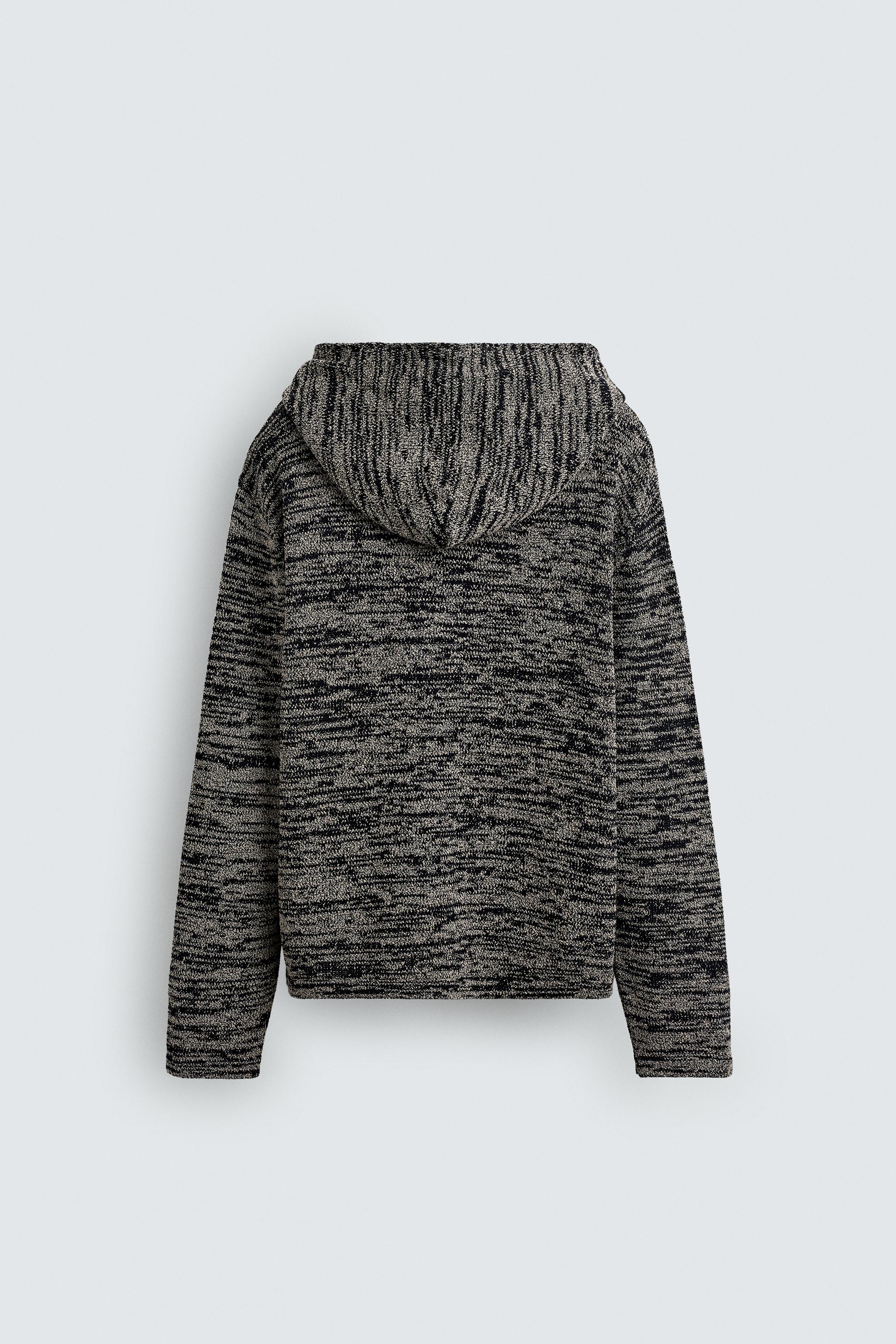 HOODED KNIT CARDIGAN