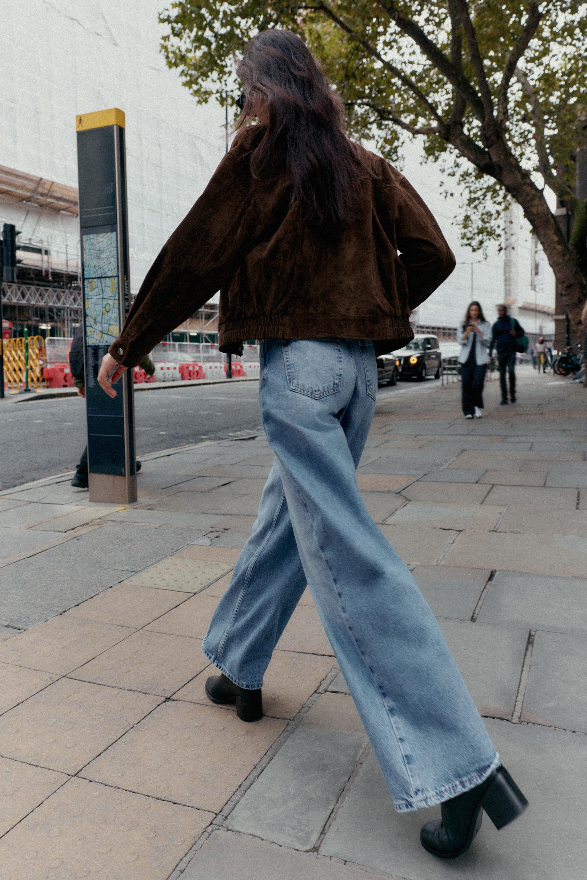 Z1975 HIGH-WAISTED WIDE LEG FULL LENGTH JEANS WITH BELT