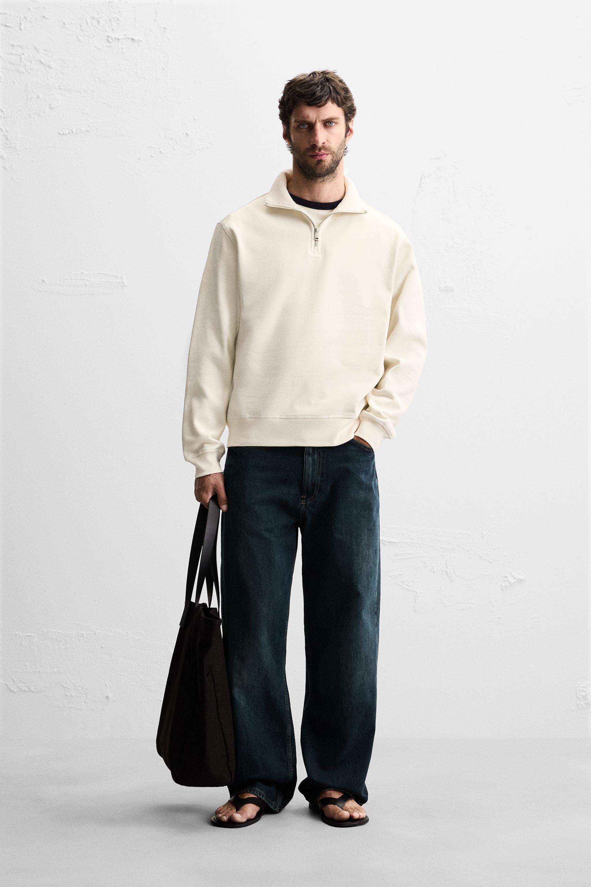 BASIC QUARTER-ZIP SWEATSHIRT