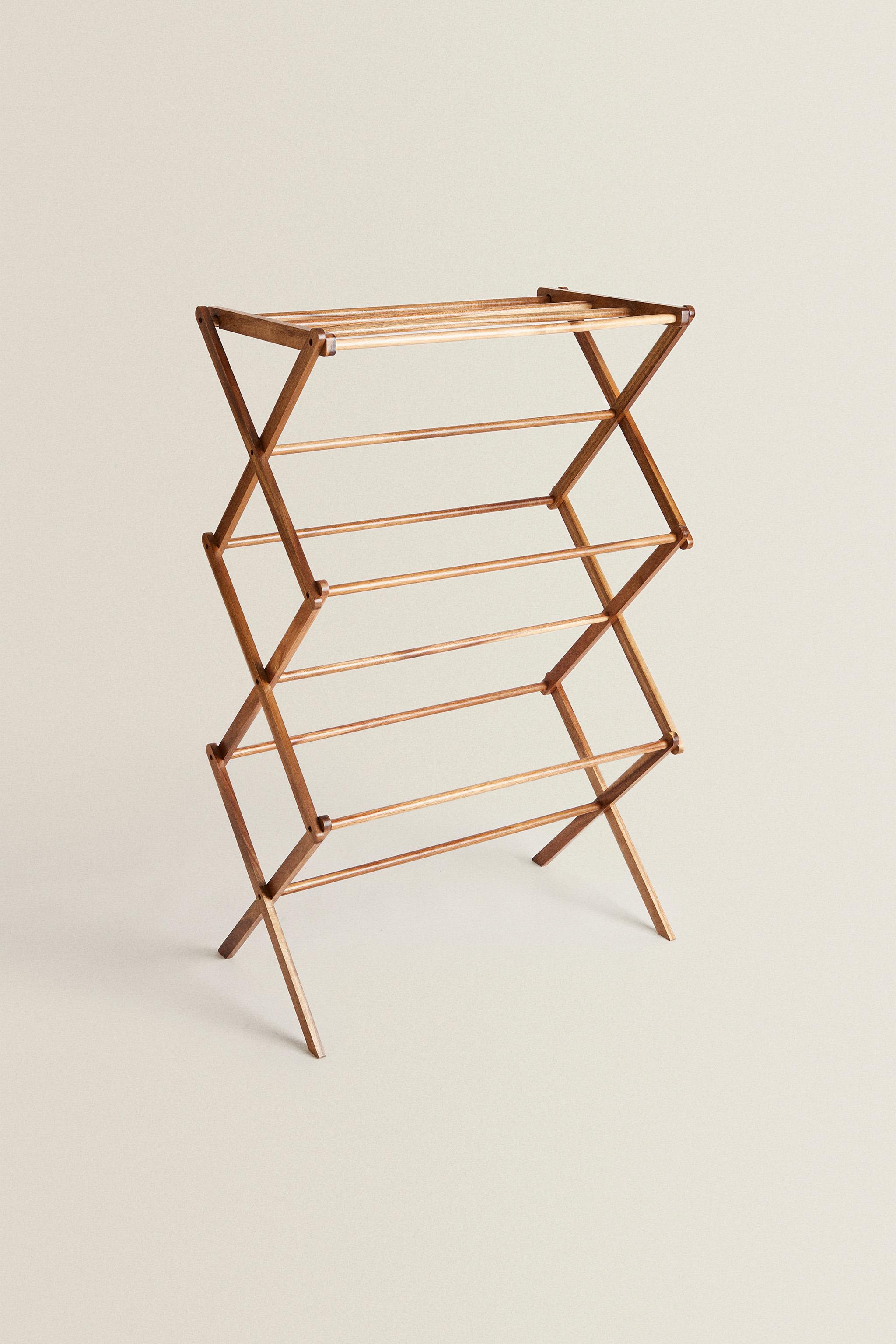 WOODEN VERTICAL FOLDING  CLOTHES HORSE