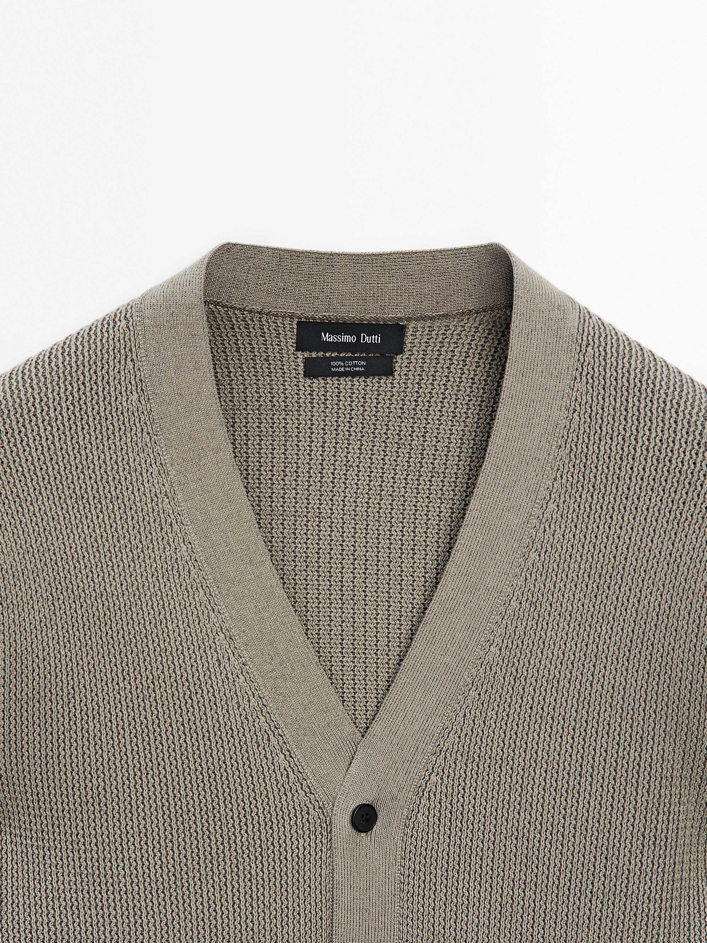 100% cotton knit cardigan