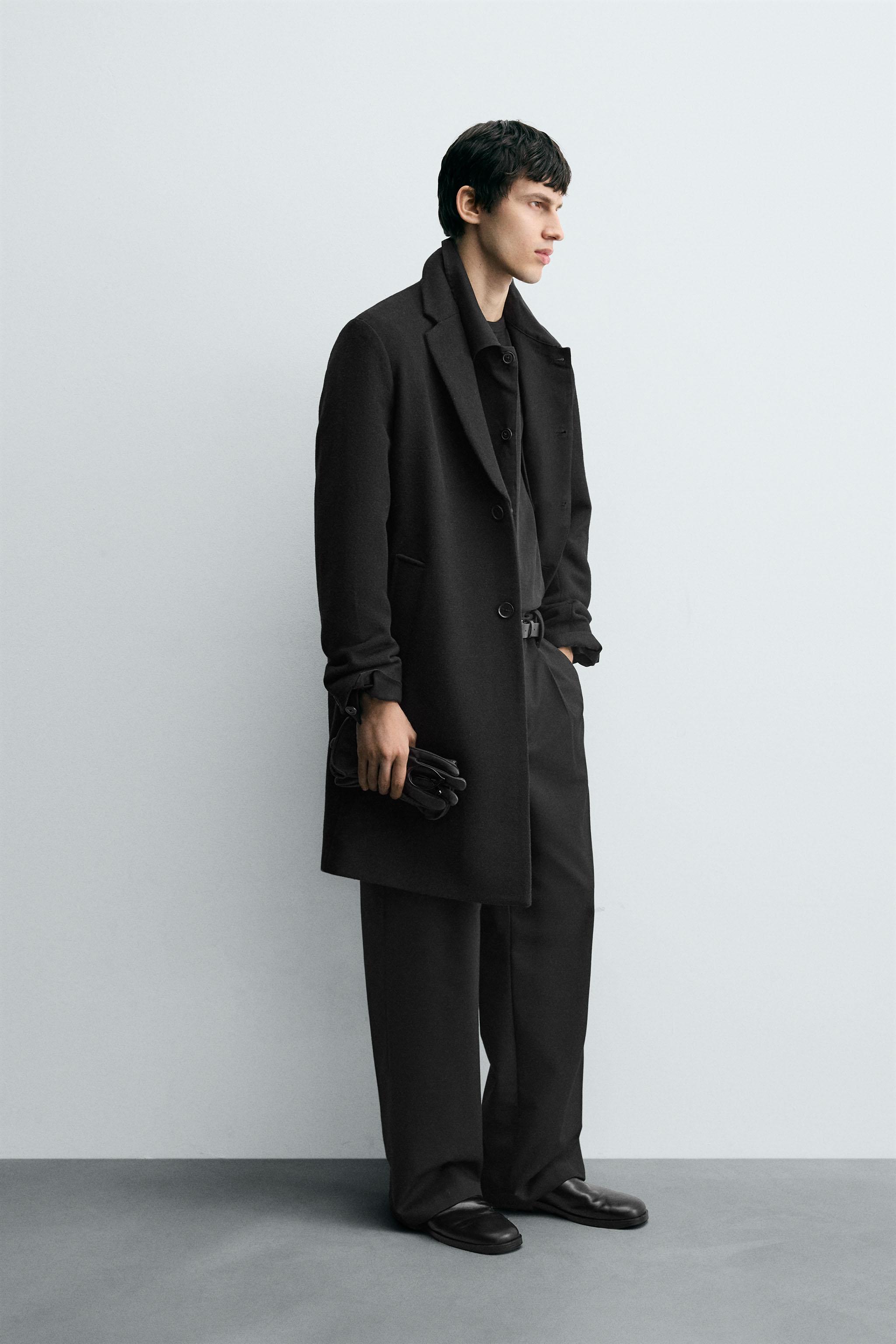 REGULAR FIT WOOL BLEND COAT