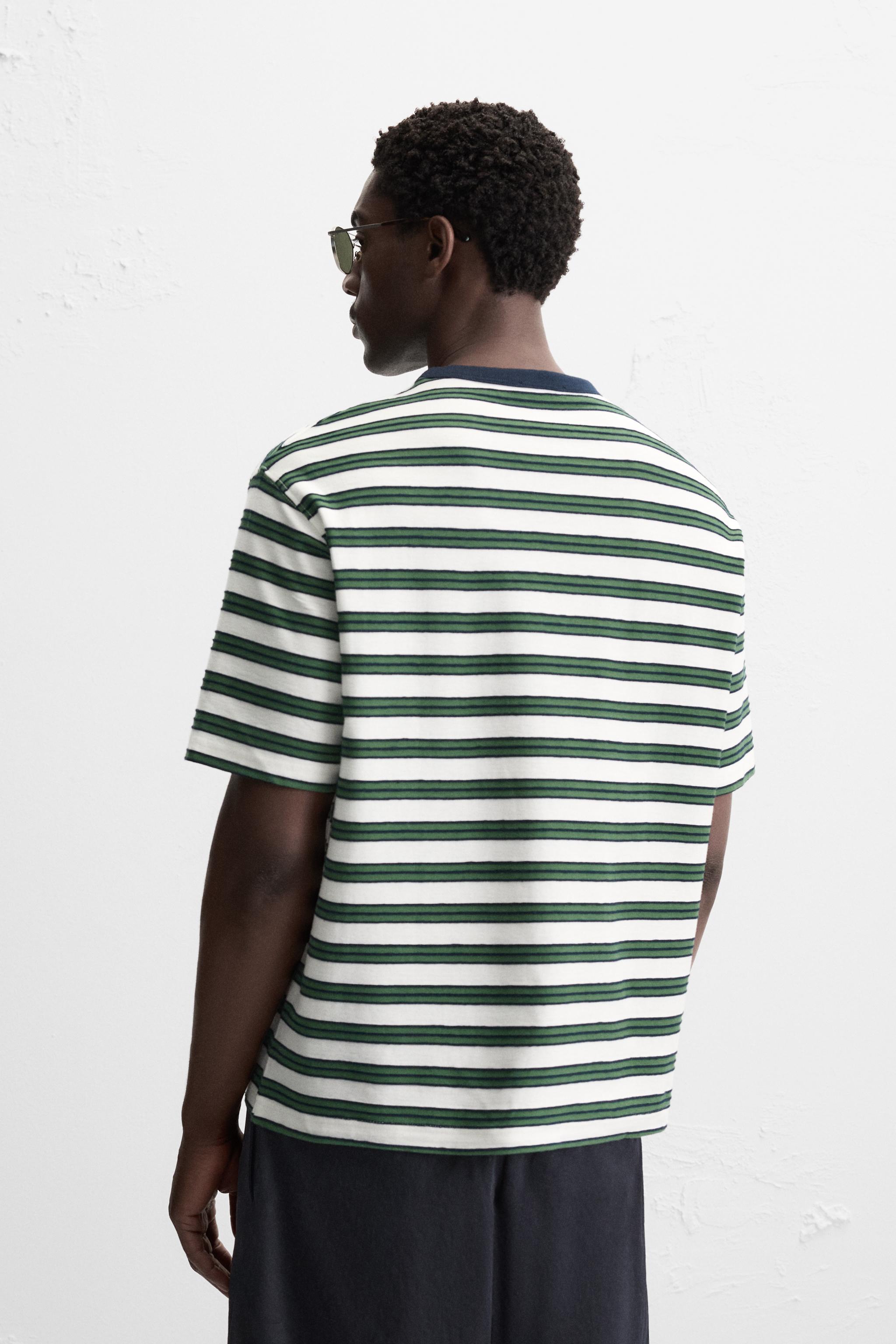 STRIPED JACQUARD T-SHIRT