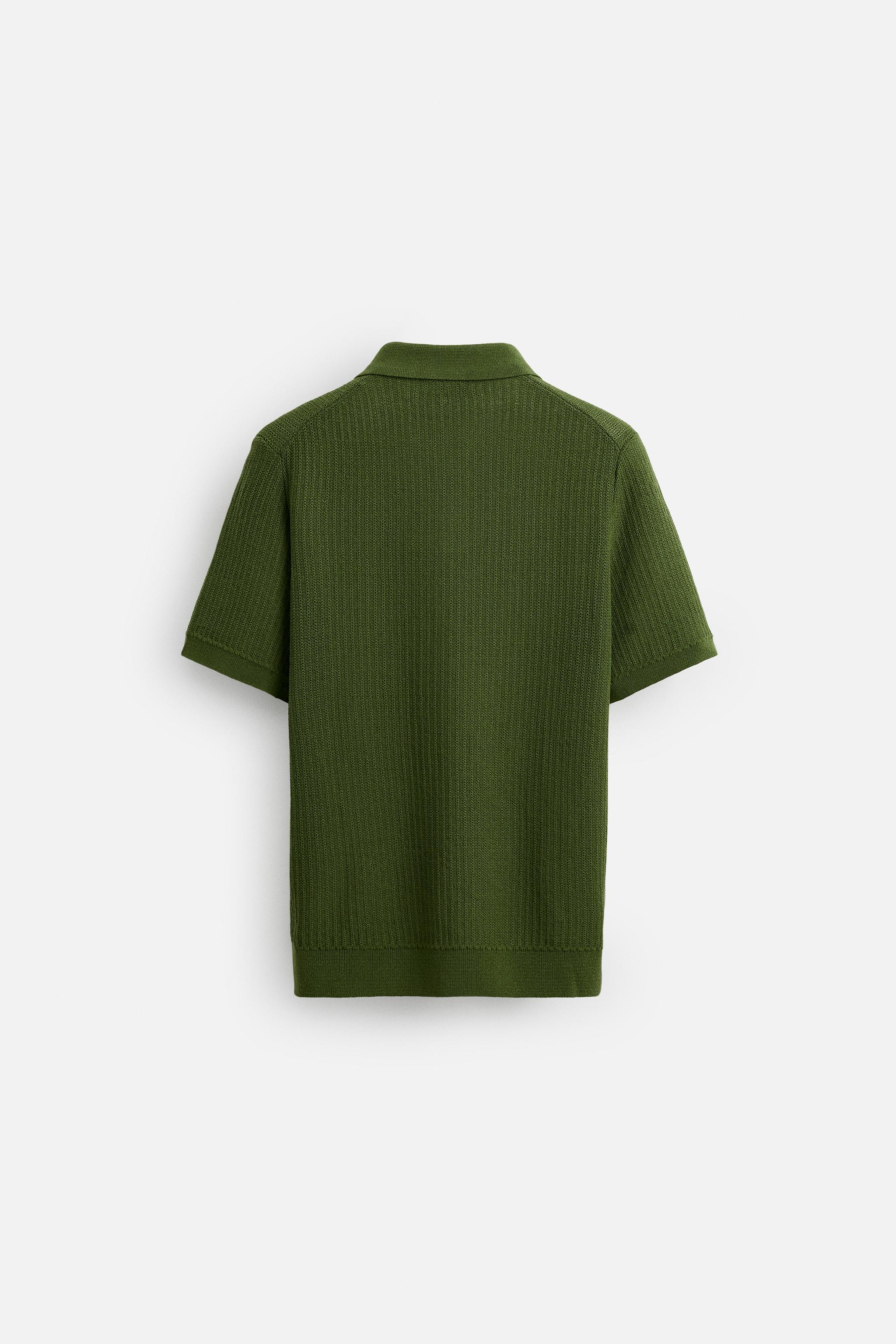 TEXTURED KNIT POLO SHIRT