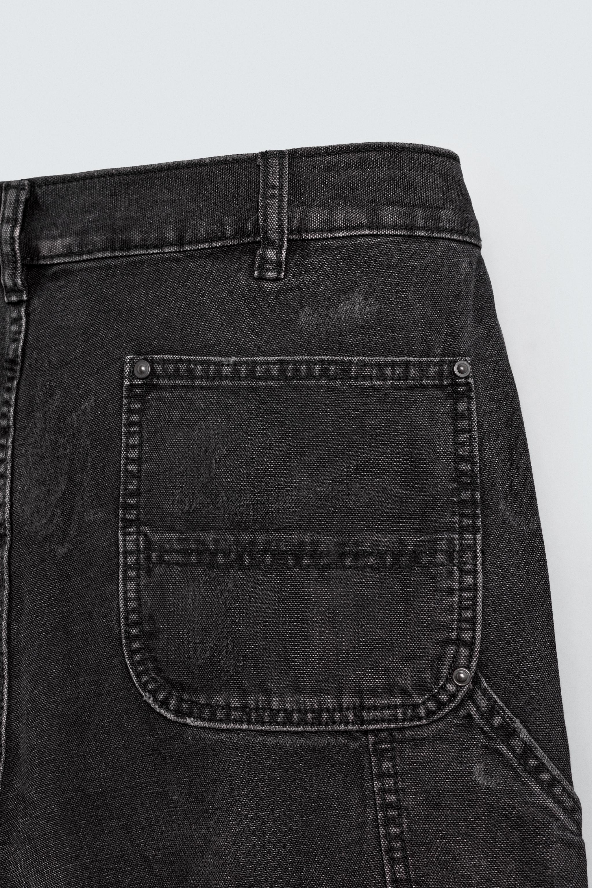 WASHED EFFECT CARPENTER JEANS