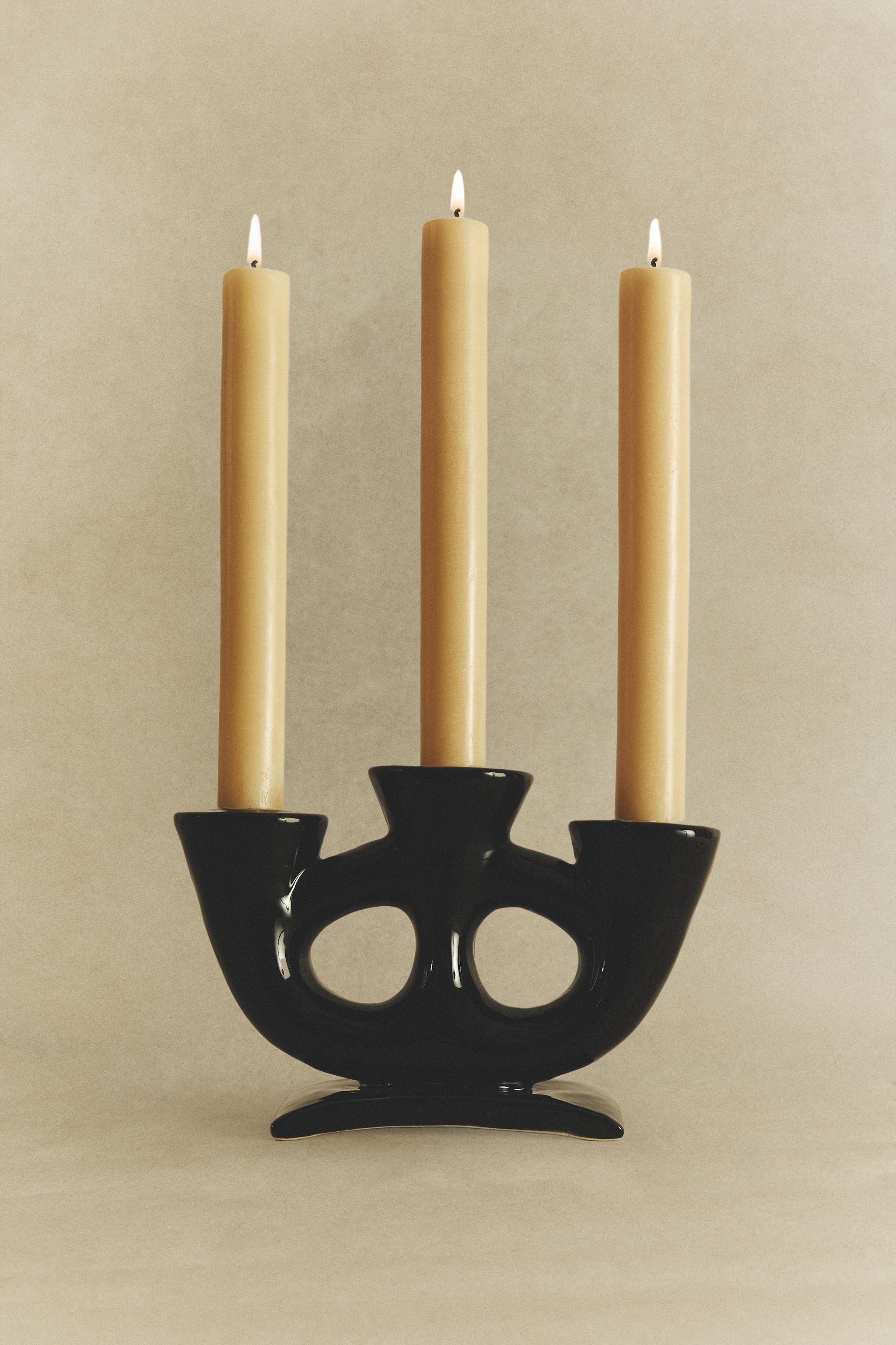 TRIPLE CERAMIC CANDLESTICK X COLLAGERIE