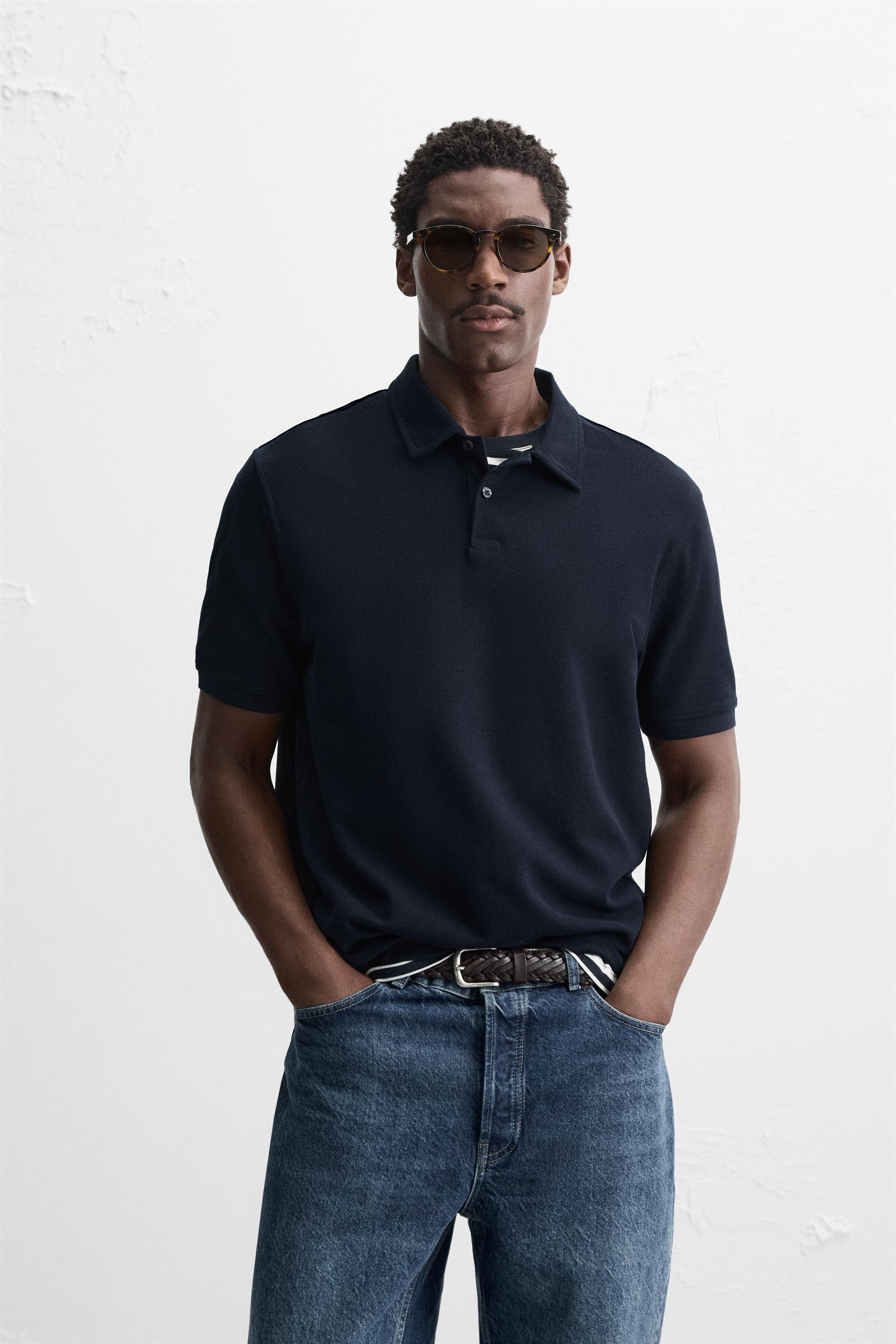 BASIC TEXTURED POLO SHIRT
