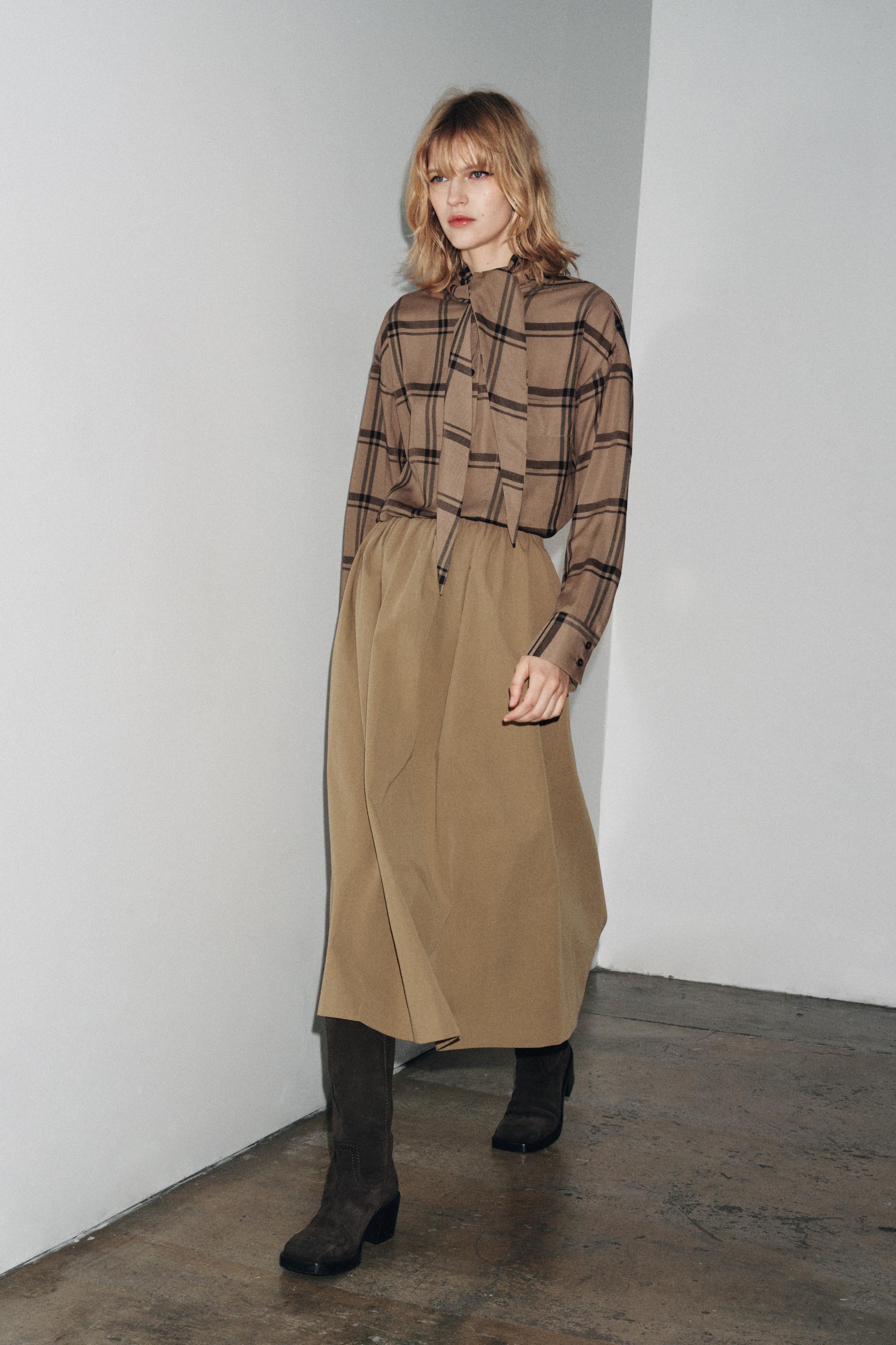 ZW COLLECTION CAPE MIDI SKIRT