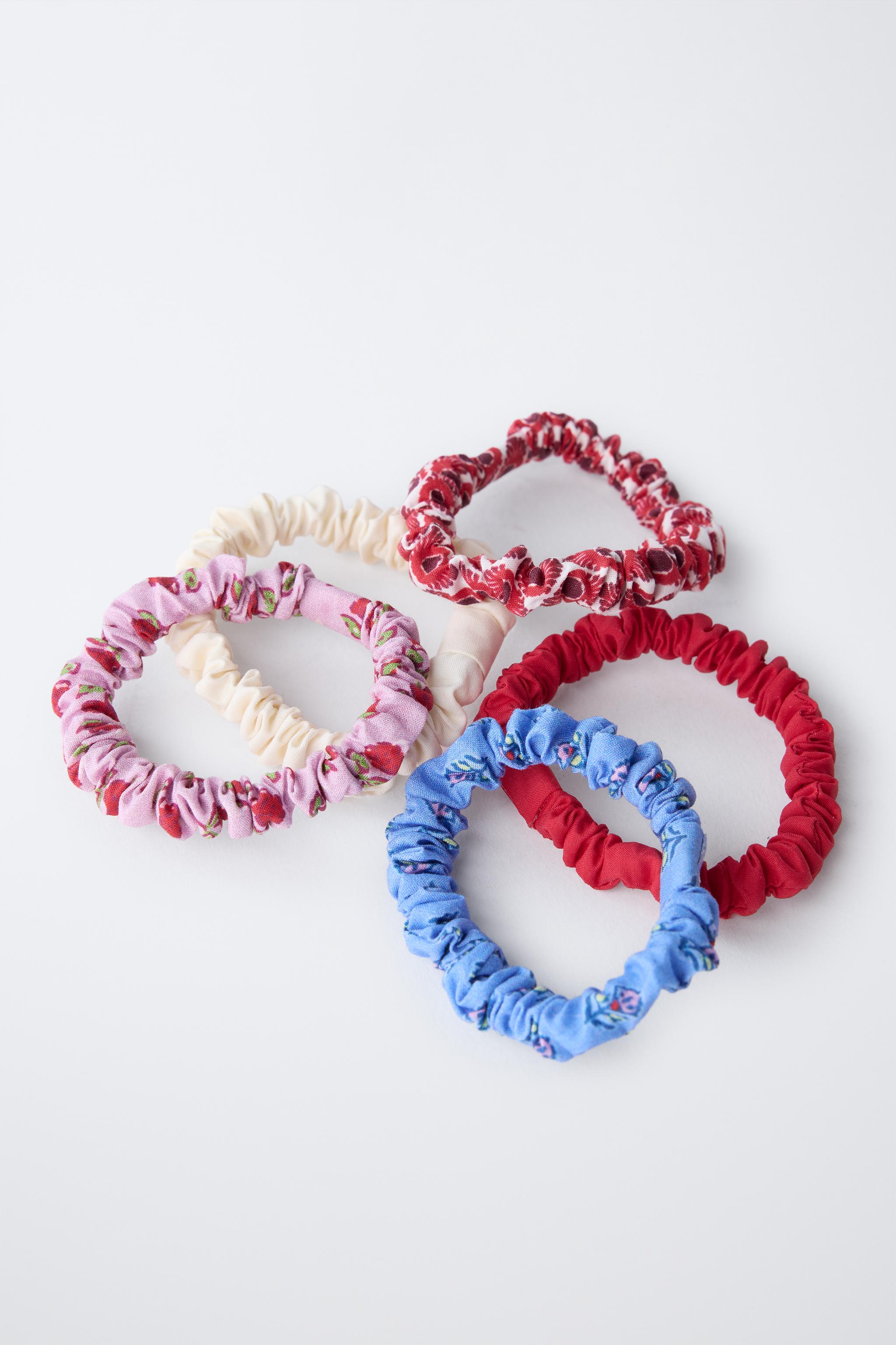 FIVE-PACK OF PRINTED SCRUNCHIES