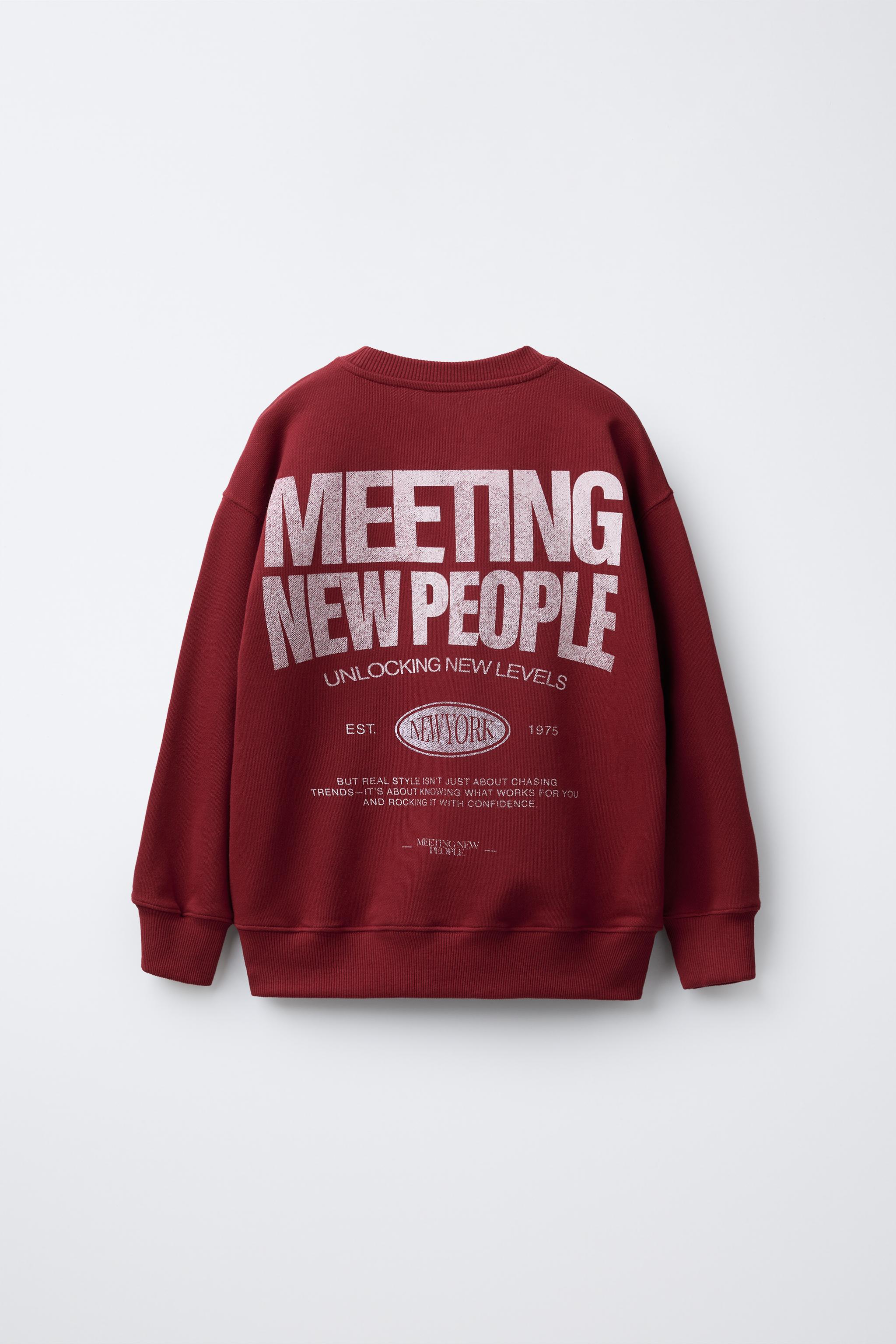 TEXT PRINT SWEATSHIRT