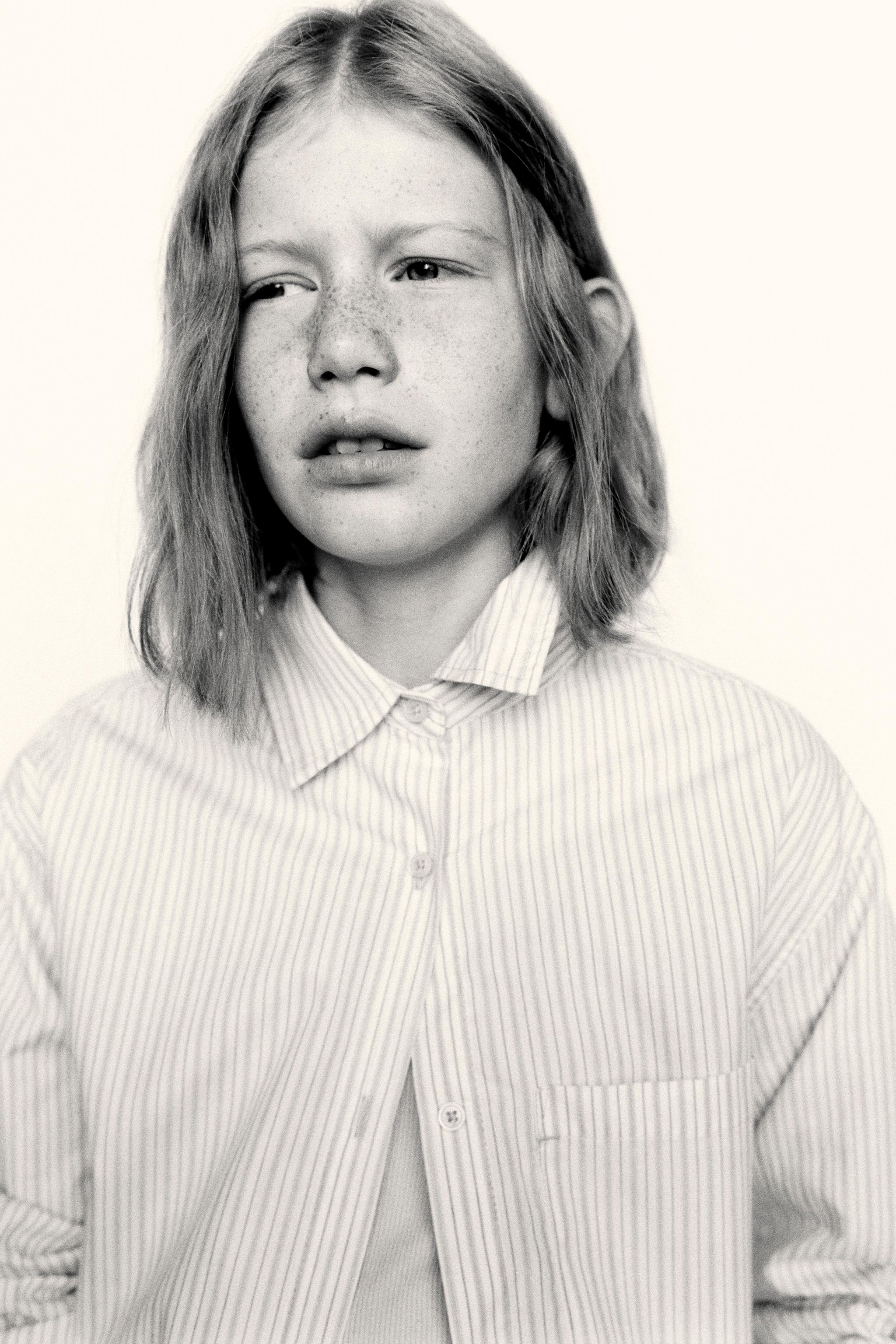 STRIPED POPLIN SHIRT AND RIB T-SHIRT PACK