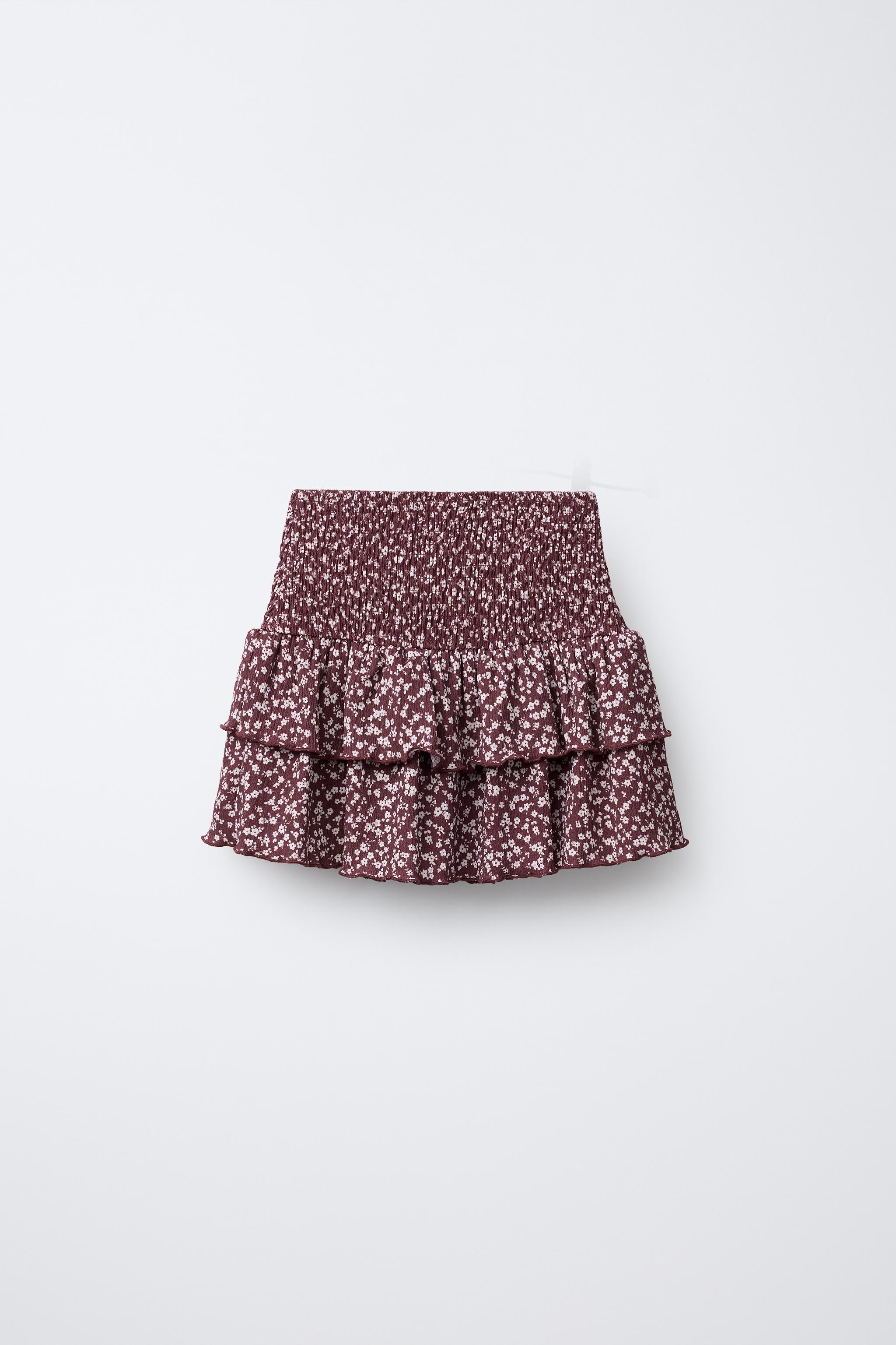FLORAL COTTON GAUZE SKORT