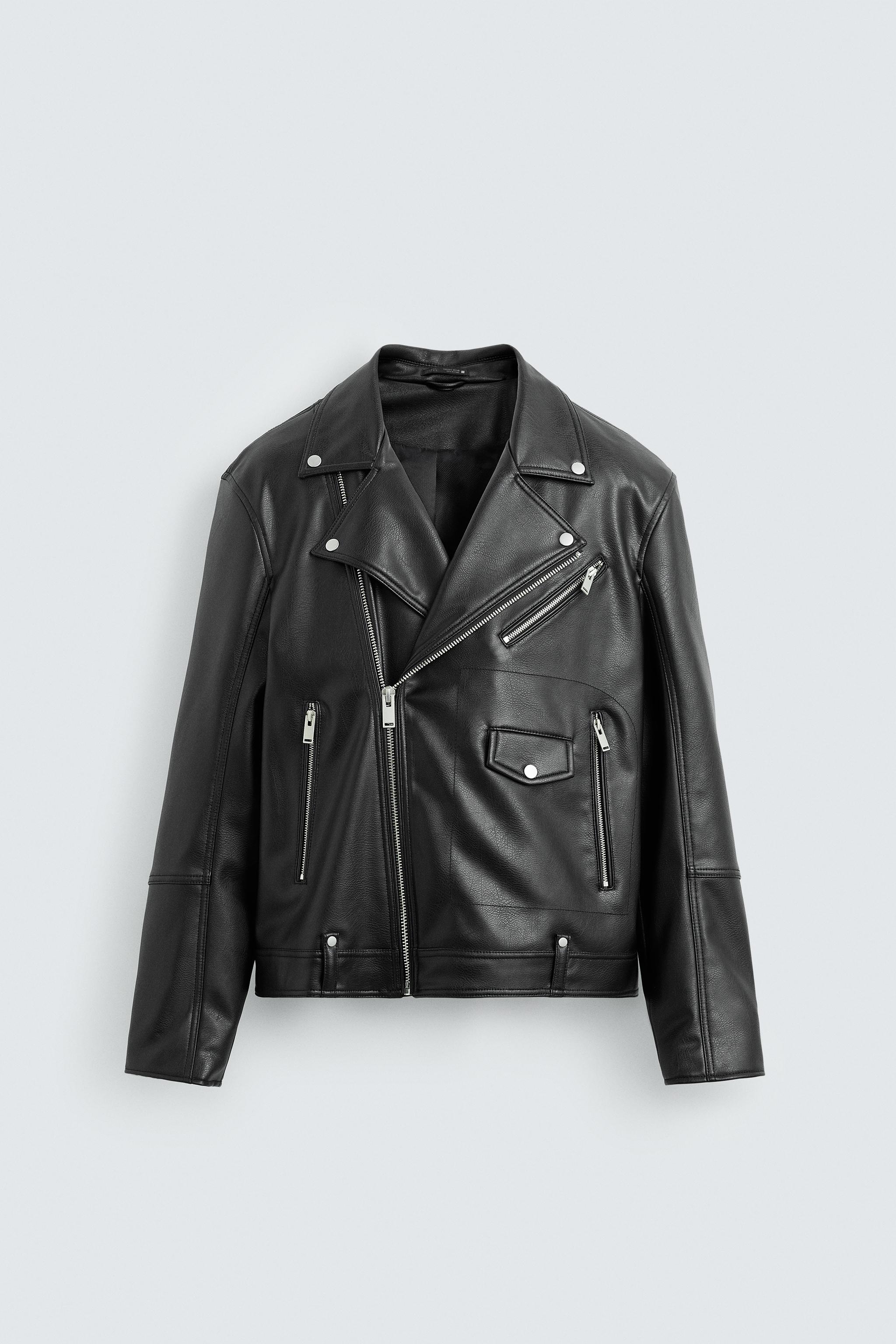 FAUX LEATHER BIKER JACKET