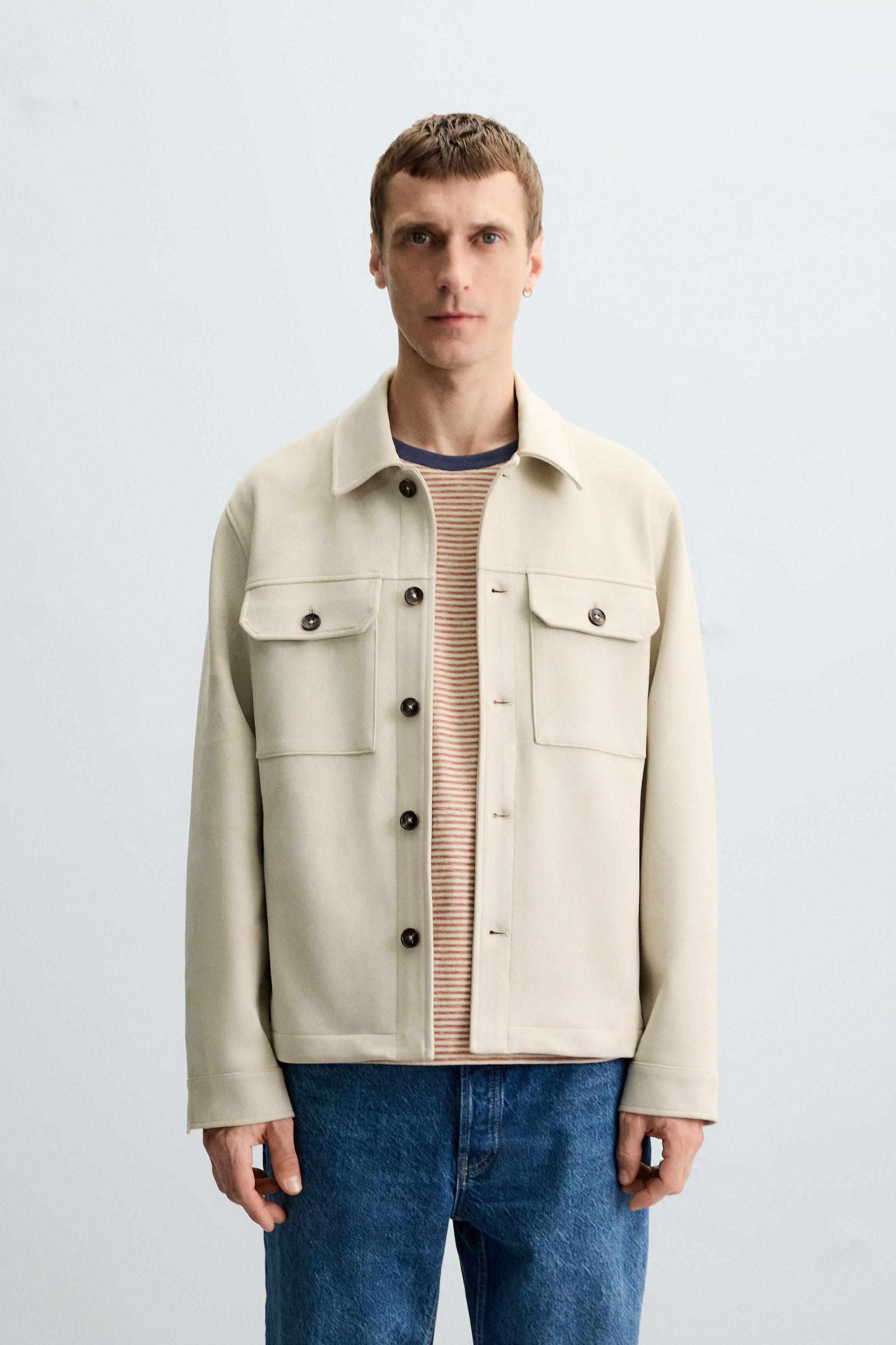 FAUX SUEDE OVERSHIRT