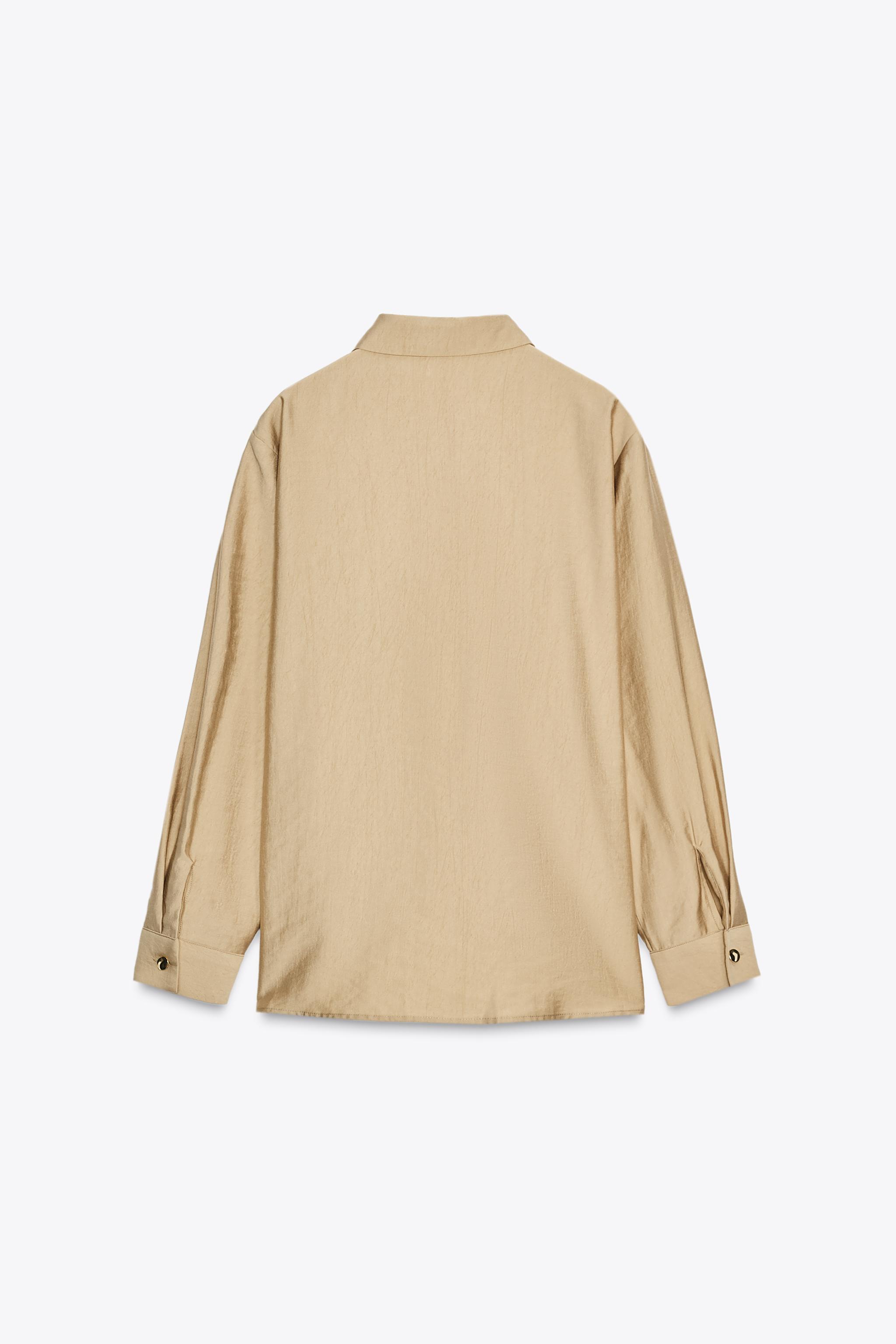 GOLD BUTTON WRAP SHIRT