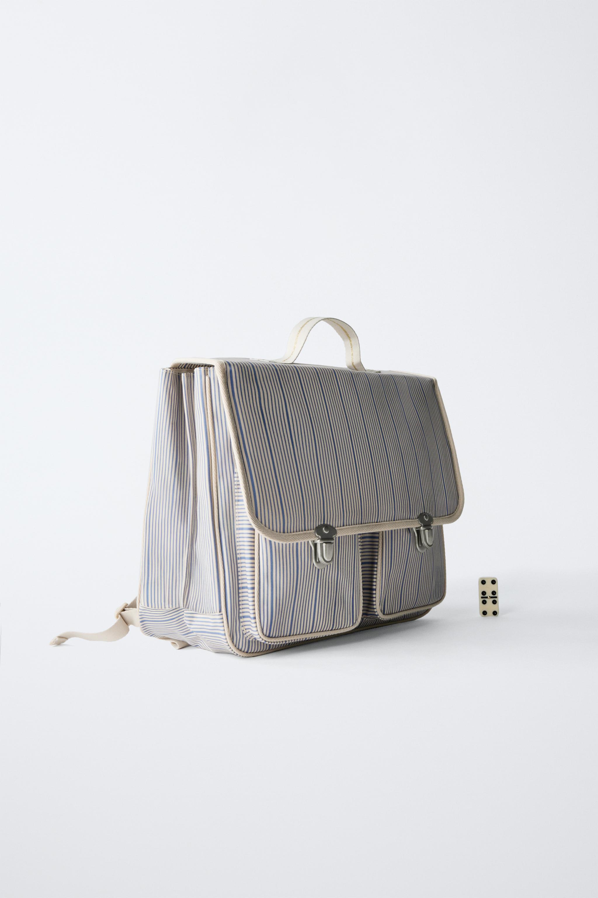 STRIPED SCHOOL SATCHEL