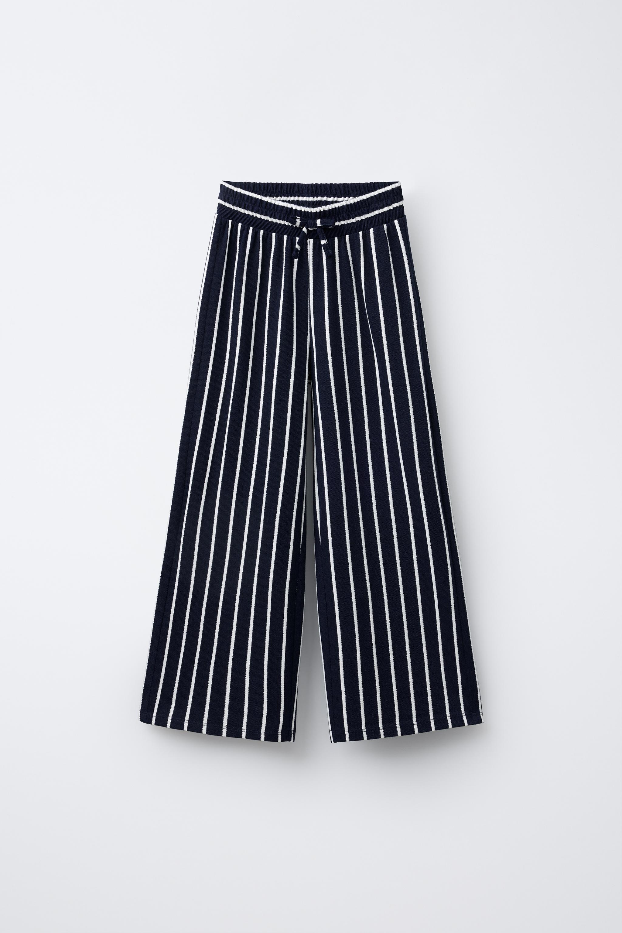 STRIPED STRAIGHT LEG PANTS