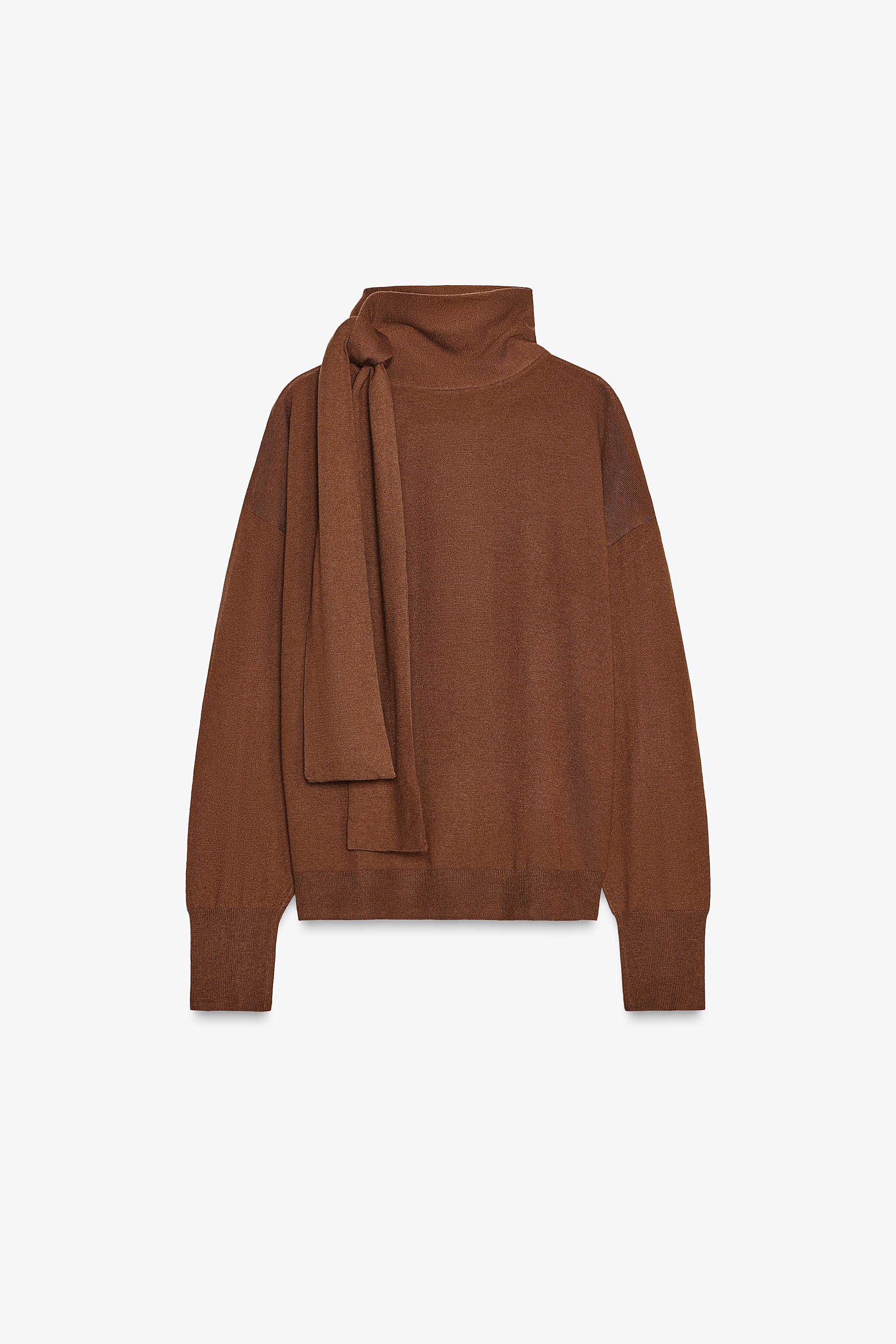 FINE KNIT TIE SWEATER