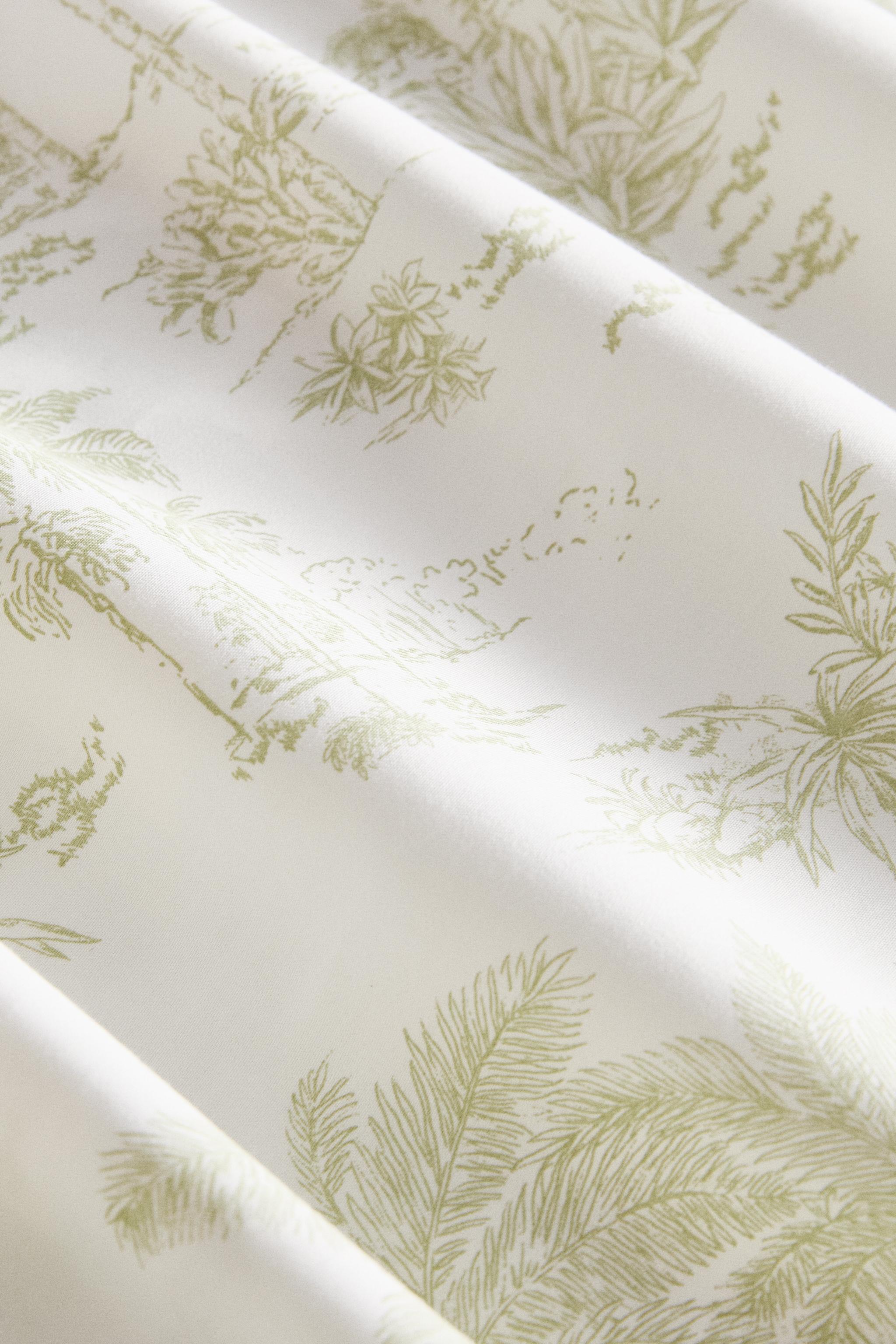 TOILE DE JOUY SATEEN DUVET COVER WITH PALM TREES