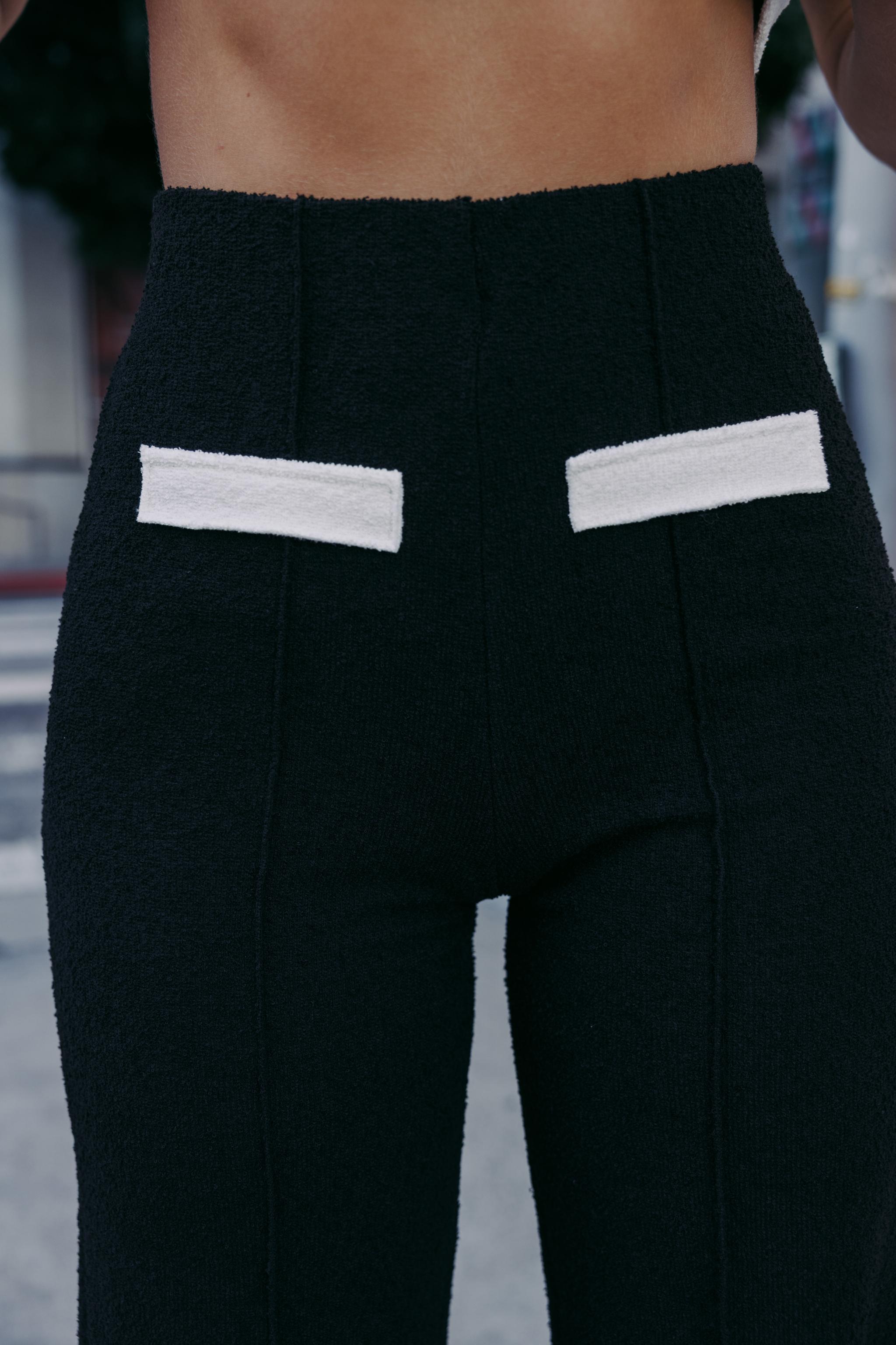 CONTRAST BOUCLÉ PANTS