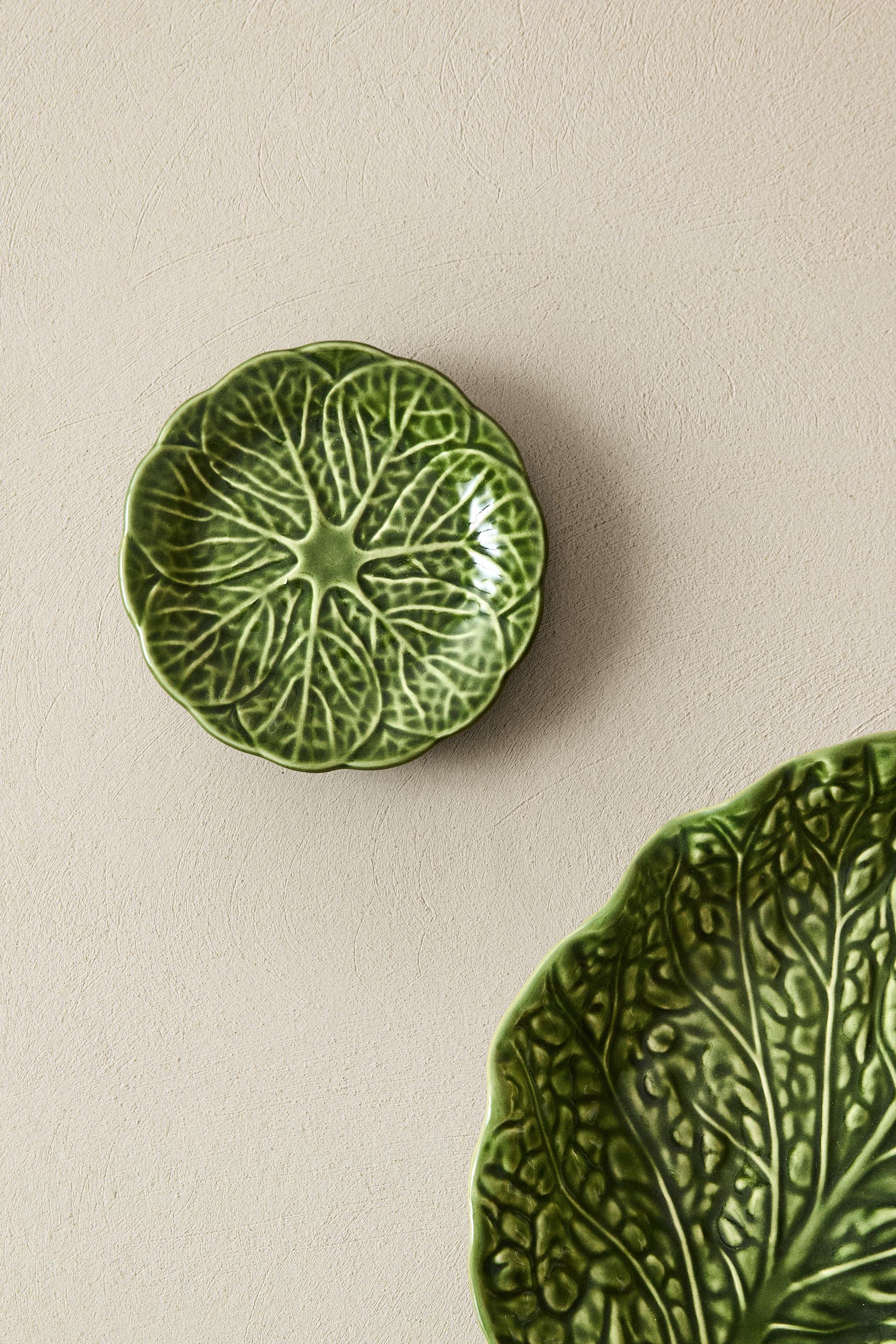 STONEWARE CABBAGE  SIDE PLATE