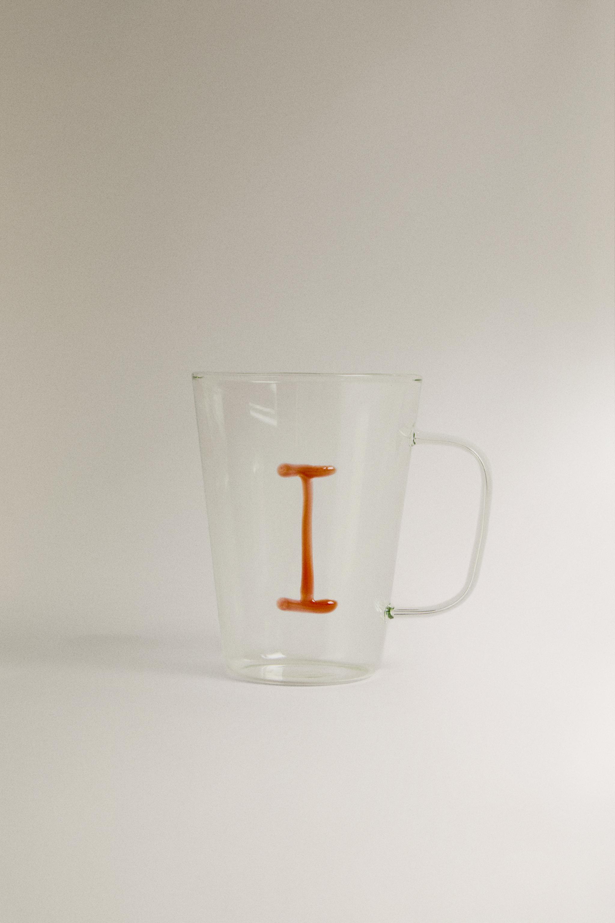 BOROSILICATE MUG WITH INITIAL I