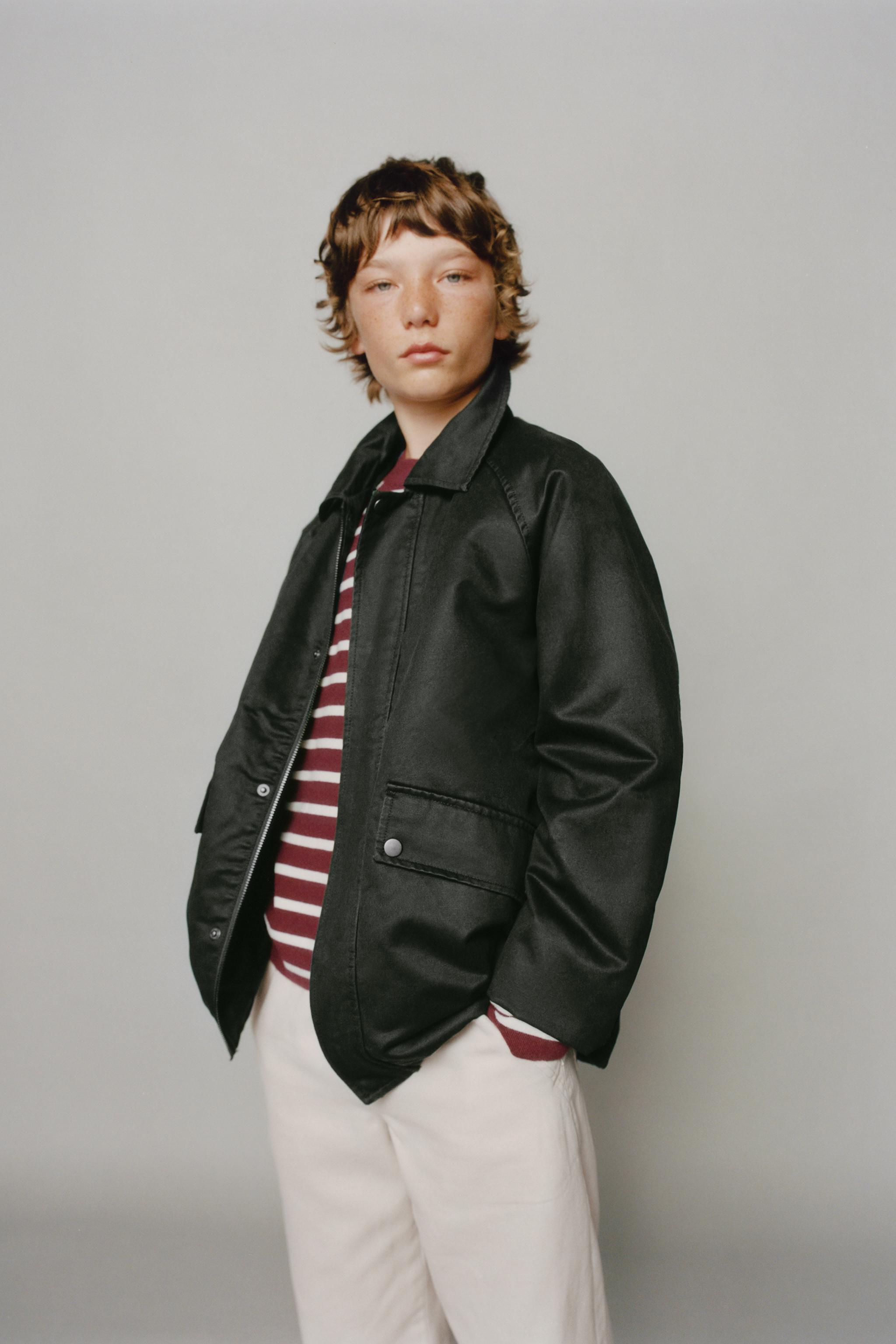 WAXED JACKET WITH LABEL