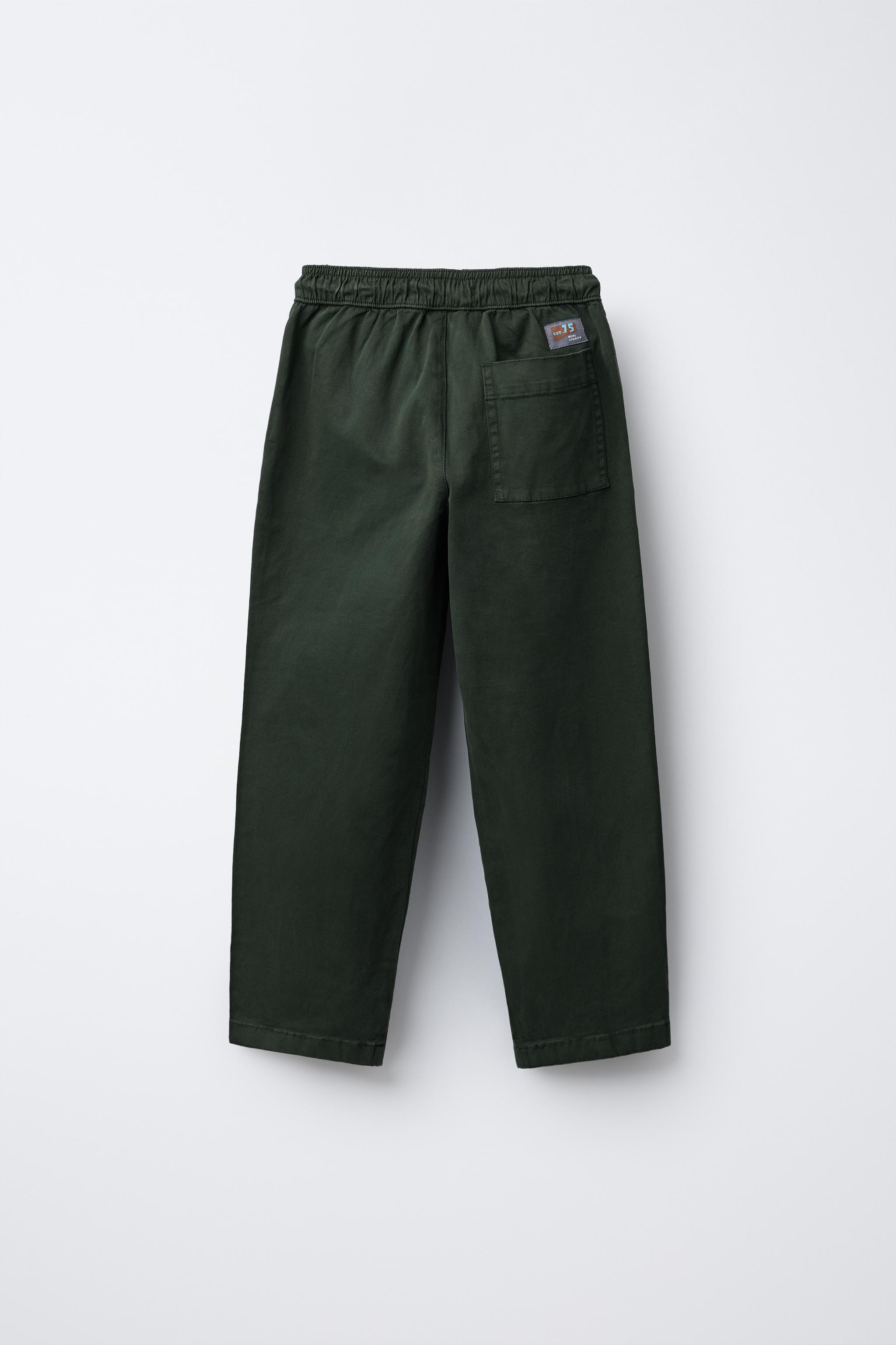 STRAIGHT LEG PANTS WITH LABEL