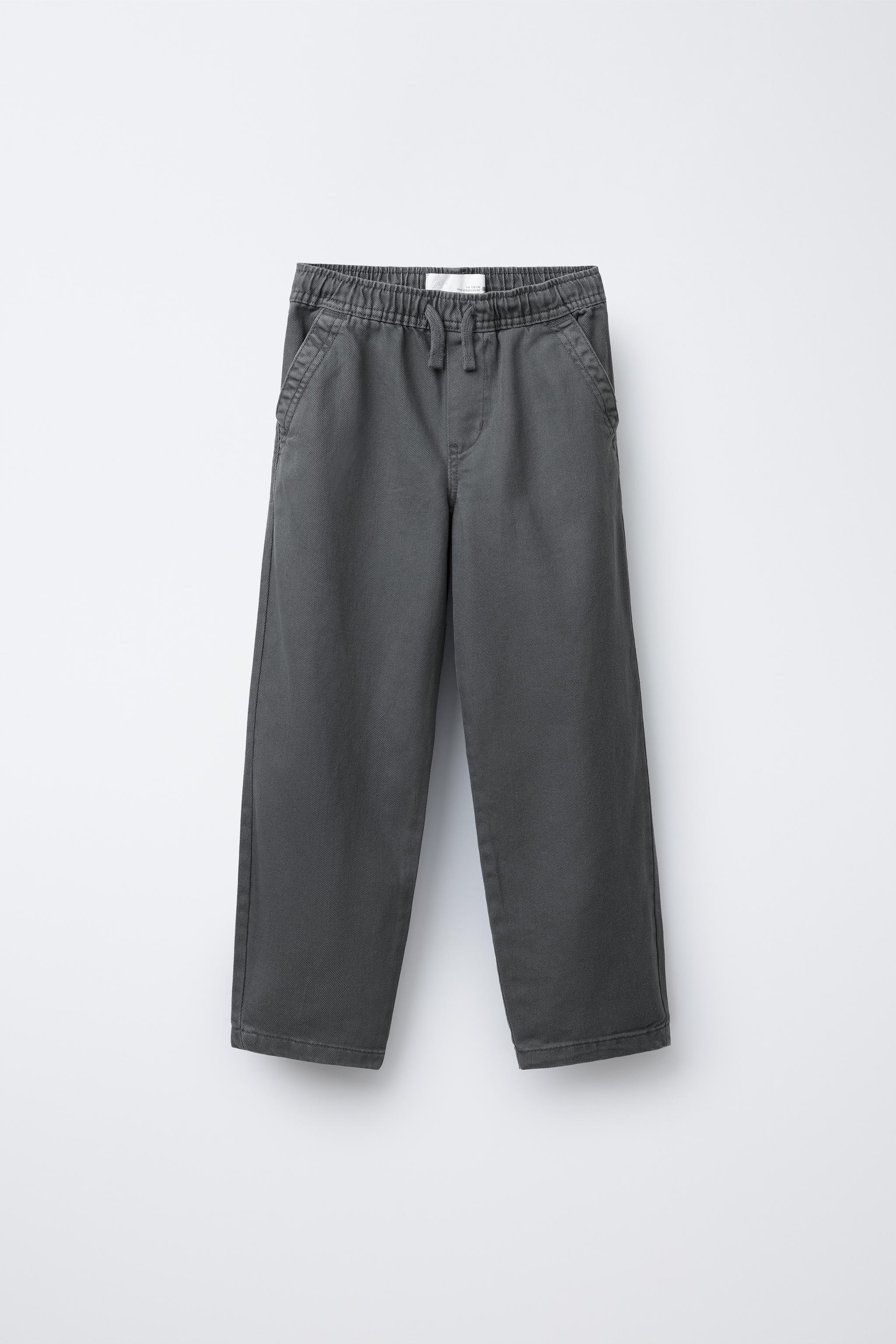 FLOWY PANTS WITH ELASTIC TRIM