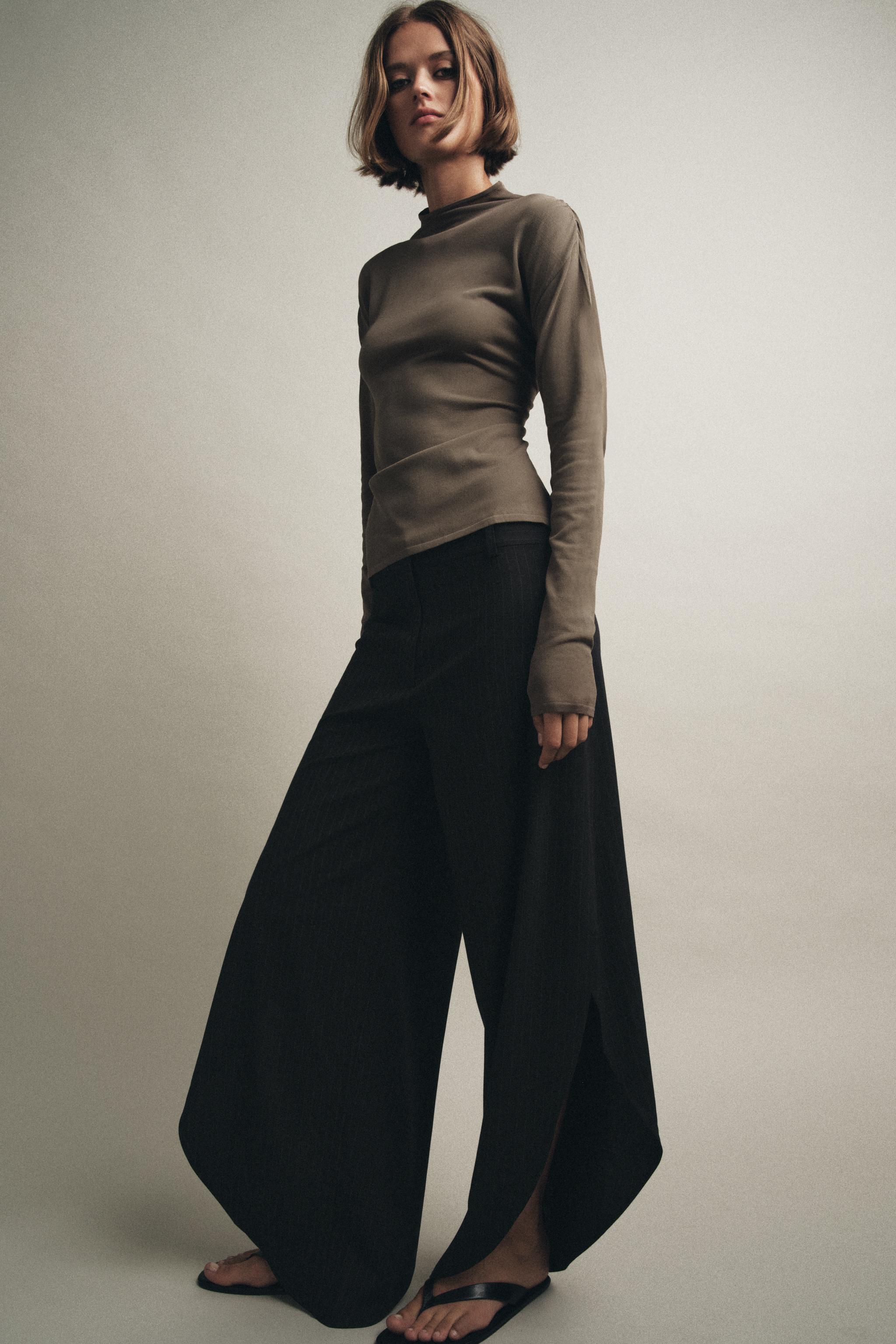 VENTED PINSTRIPE PANTS ZW COLLECTION
